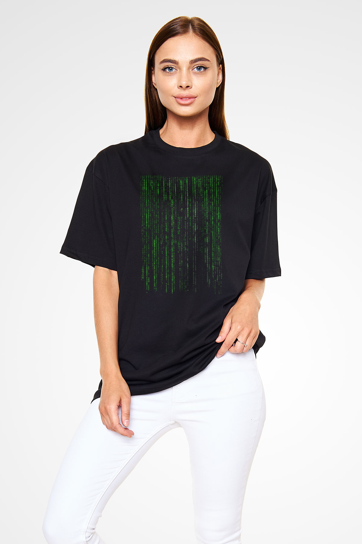 Bilgisayar programcısı Siyah Unisex Oversize Tişört T-Shirt