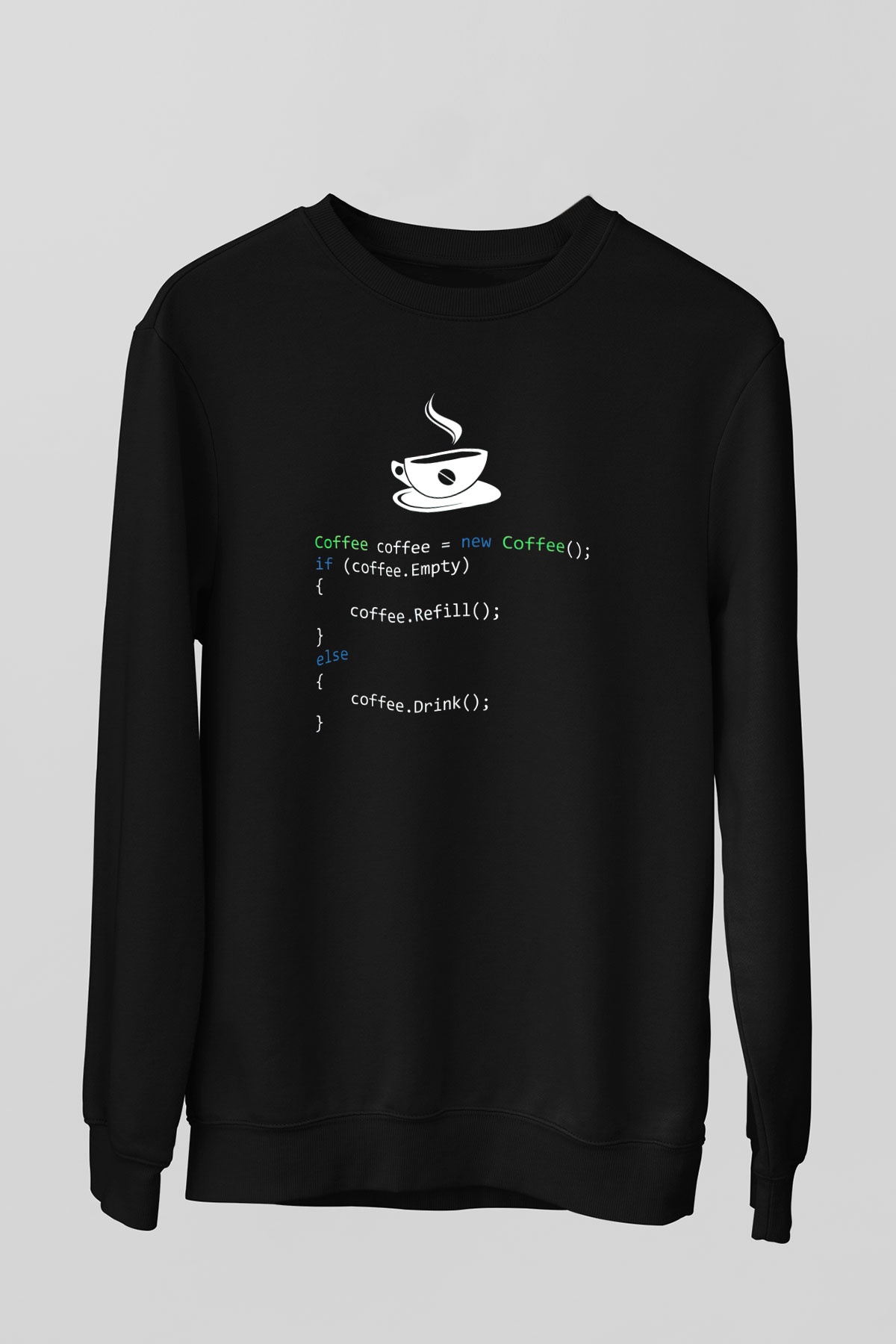 Bilgisayar programcısı Siyah Unisex Sweatshirt
