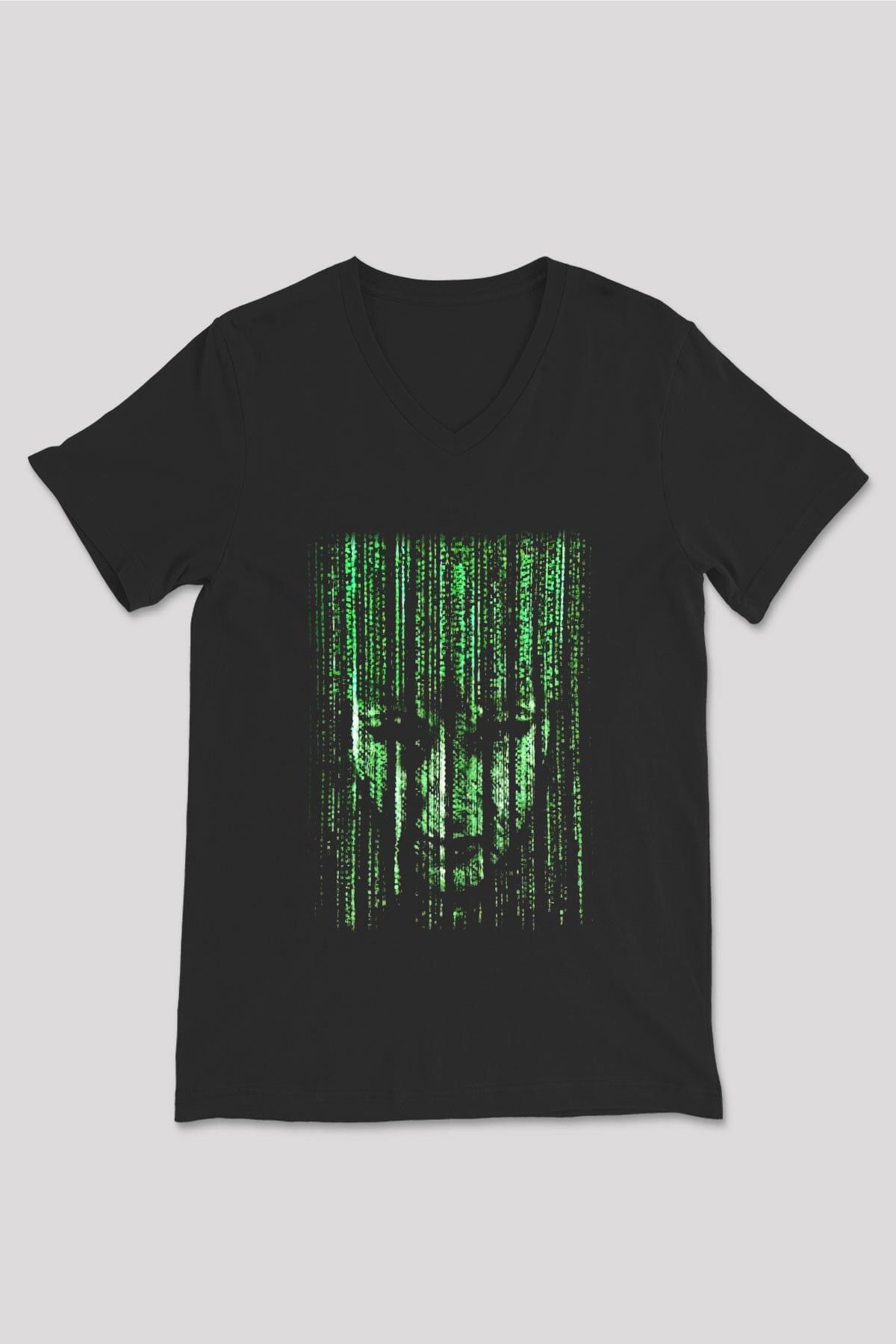 Bilgisayar programcısı Siyah Unisex V Yaka Tişört T-Shirt