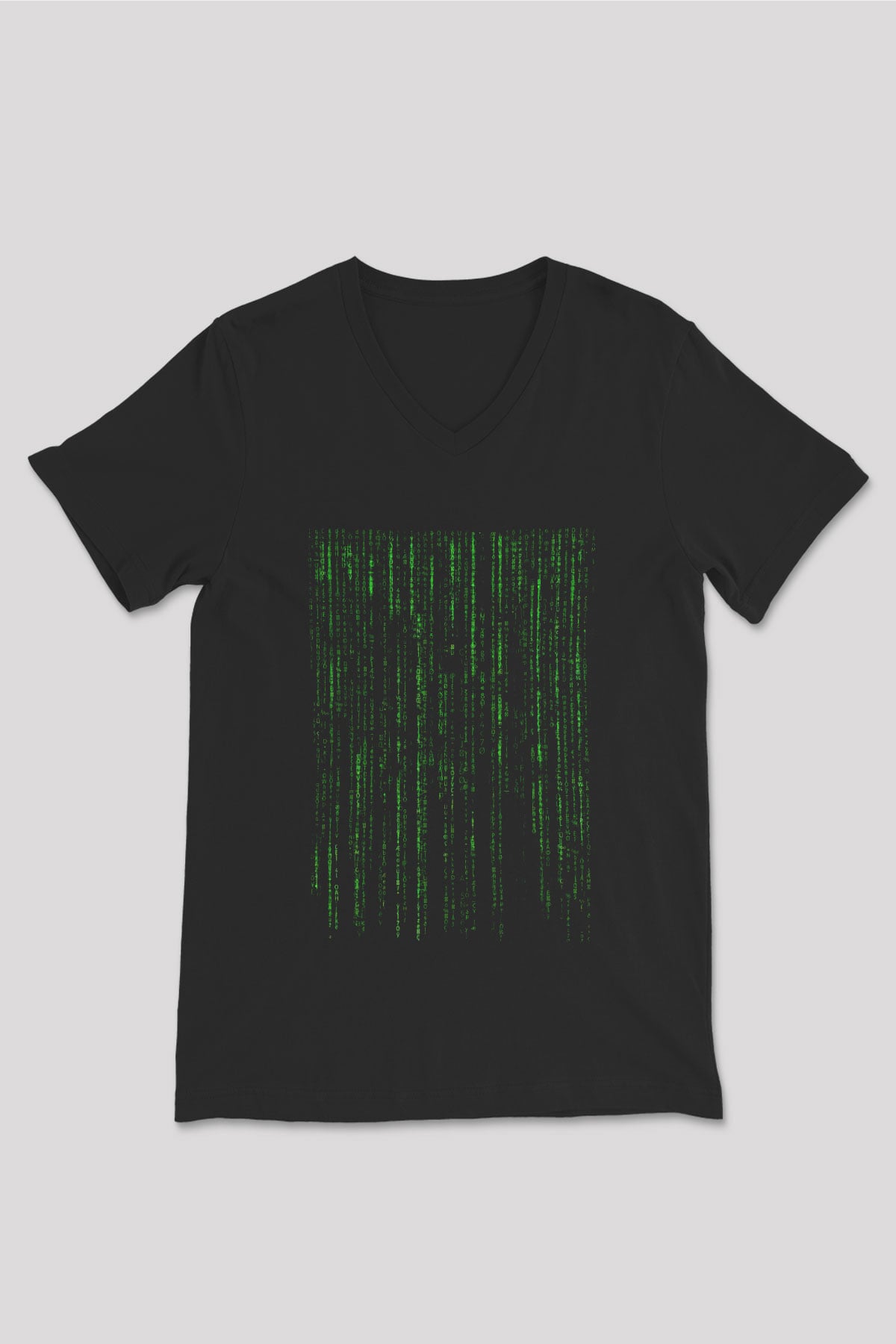 Bilgisayar programcısı Siyah Unisex V Yaka Tişört T-Shirt
