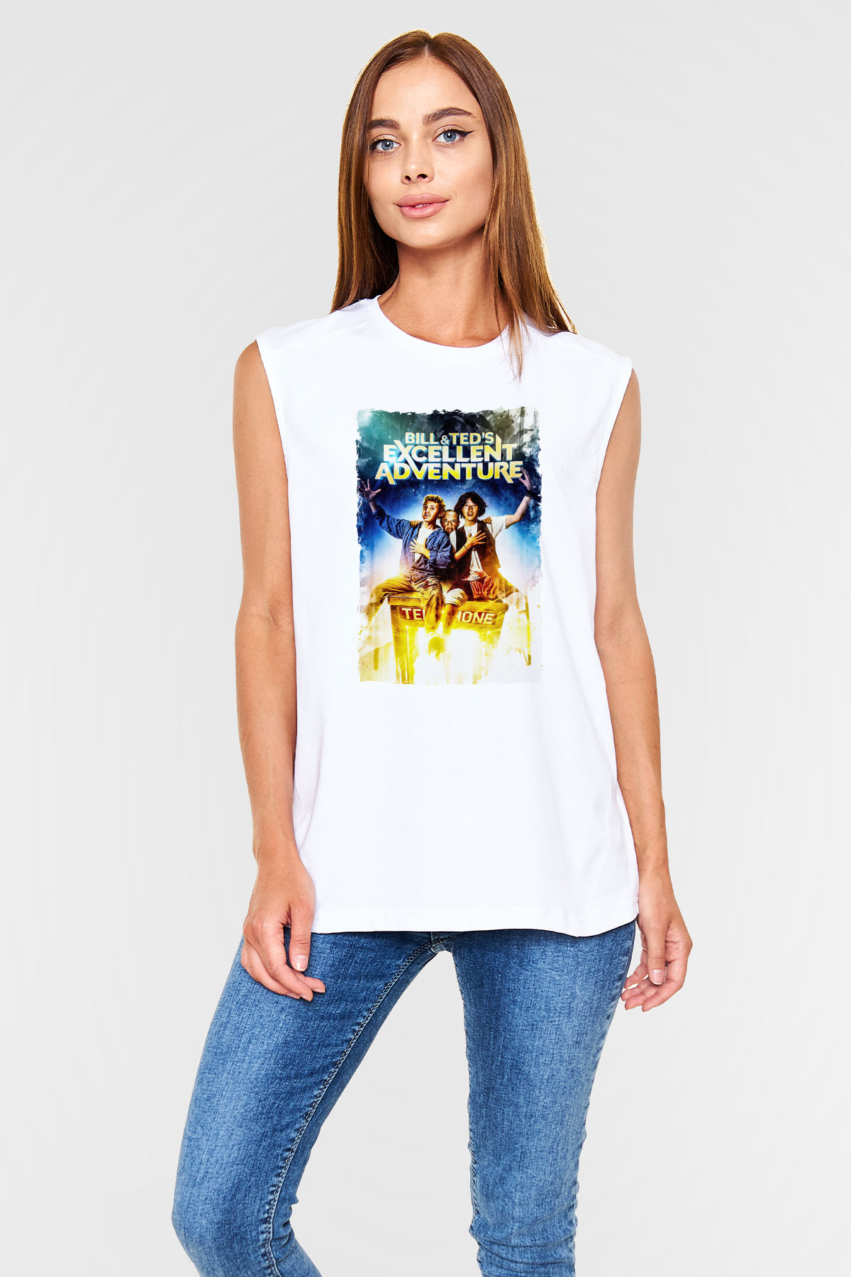Bill and Ted's Excellent Adventure Beyaz Unisex  Kolsuz Tişört