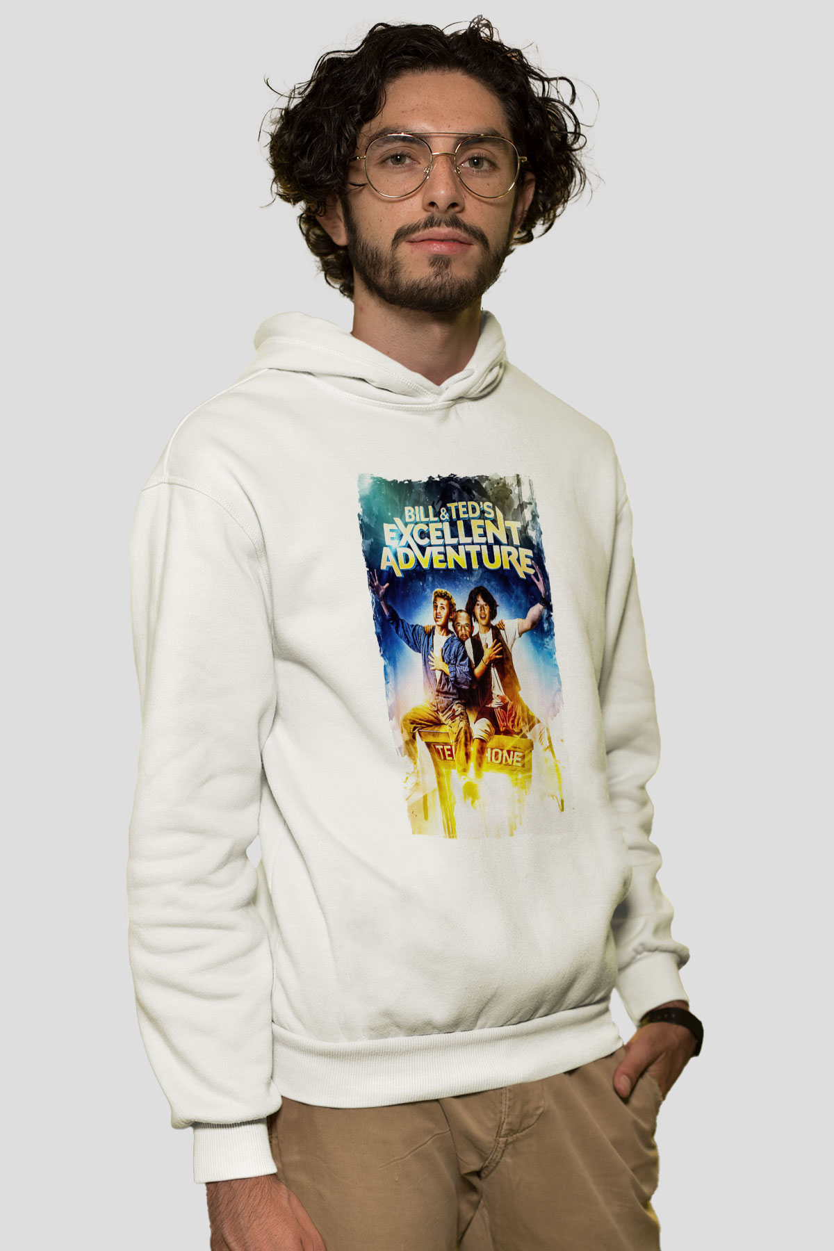Bill and Ted's Excellent Adventure Beyaz Unisex Hoodie