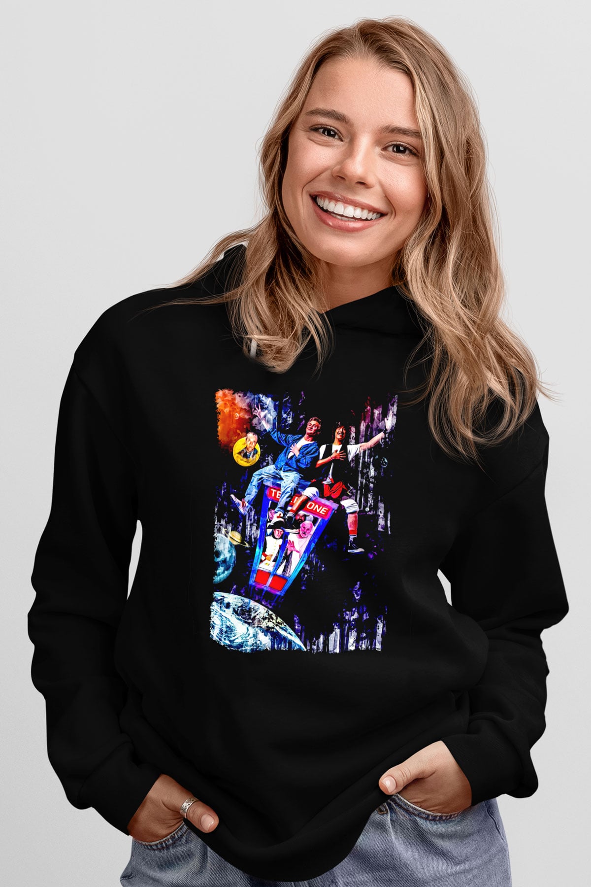 Bill and Ted's Excellent Adventure Siyah Unisex Hoodie