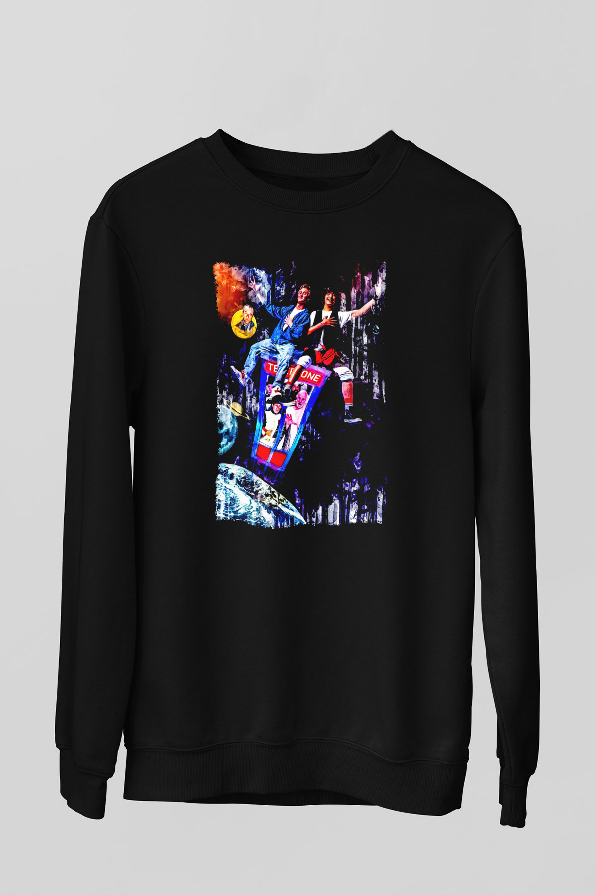 Bill and Ted's Excellent Adventure Siyah Unisex  Sweatshirt