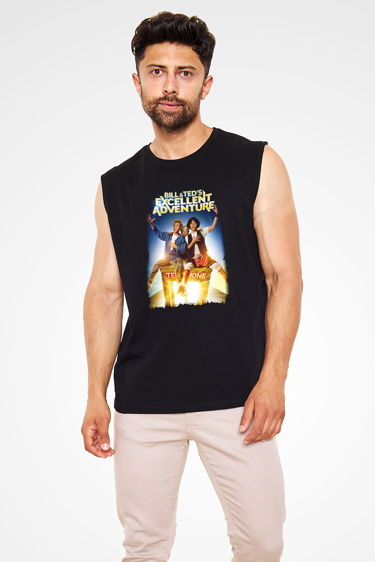 Bill and Ted's Excellent Adventure Siyah Unisex Kolsuz Tişört