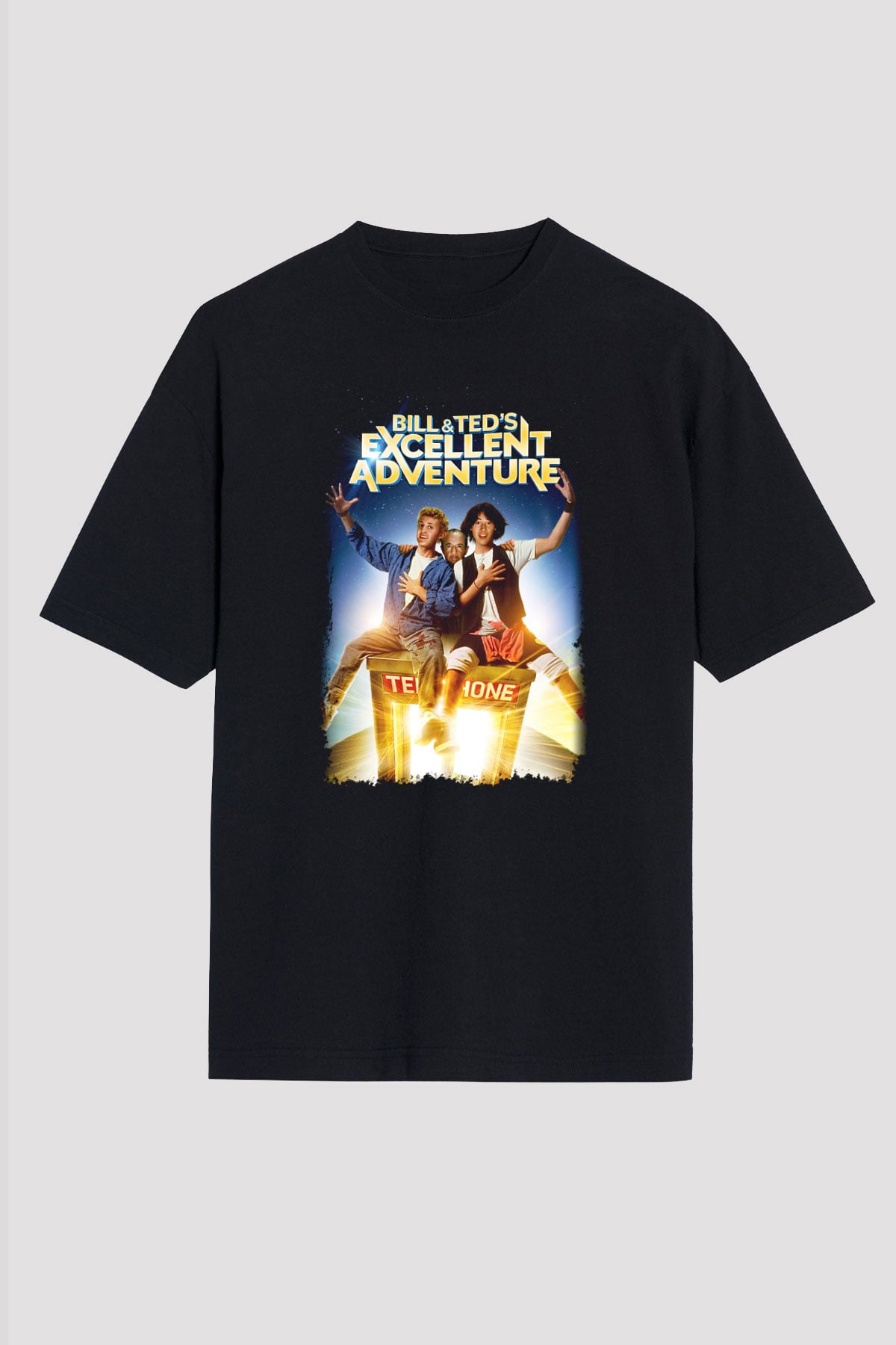 Bill and Ted's Excellent Adventure Siyah Unisex Oversize Tişört