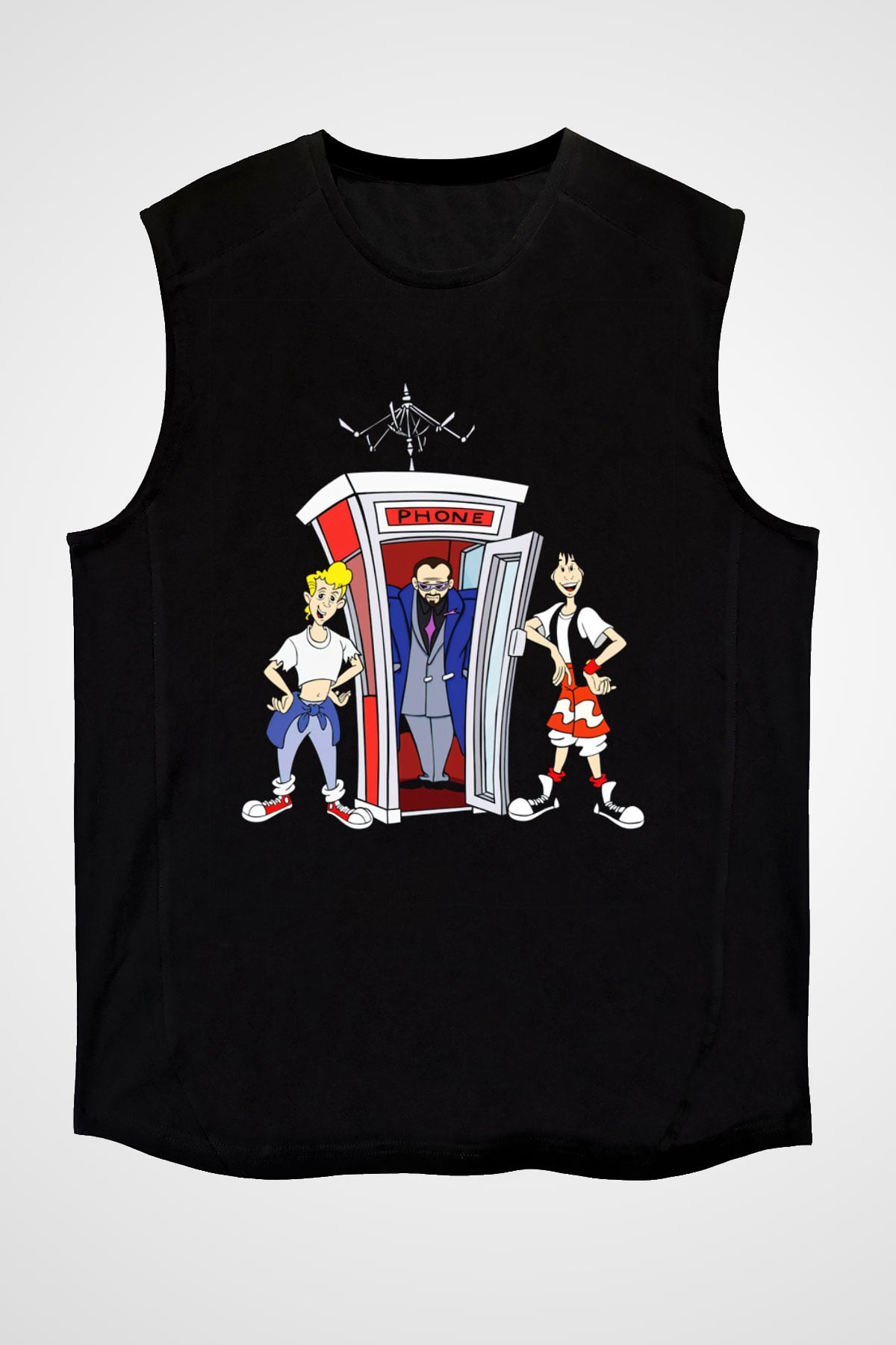 Bill and Ted's Excellent Adventure Siyah Unisex Kolsuz Tişört