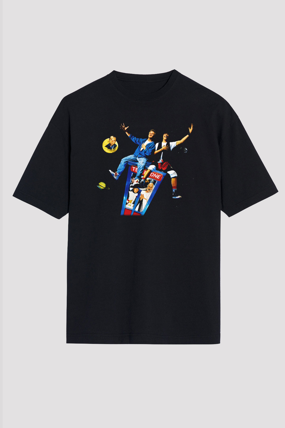 Bill and Ted's Excellent Adventure Siyah Unisex Oversize Tişört