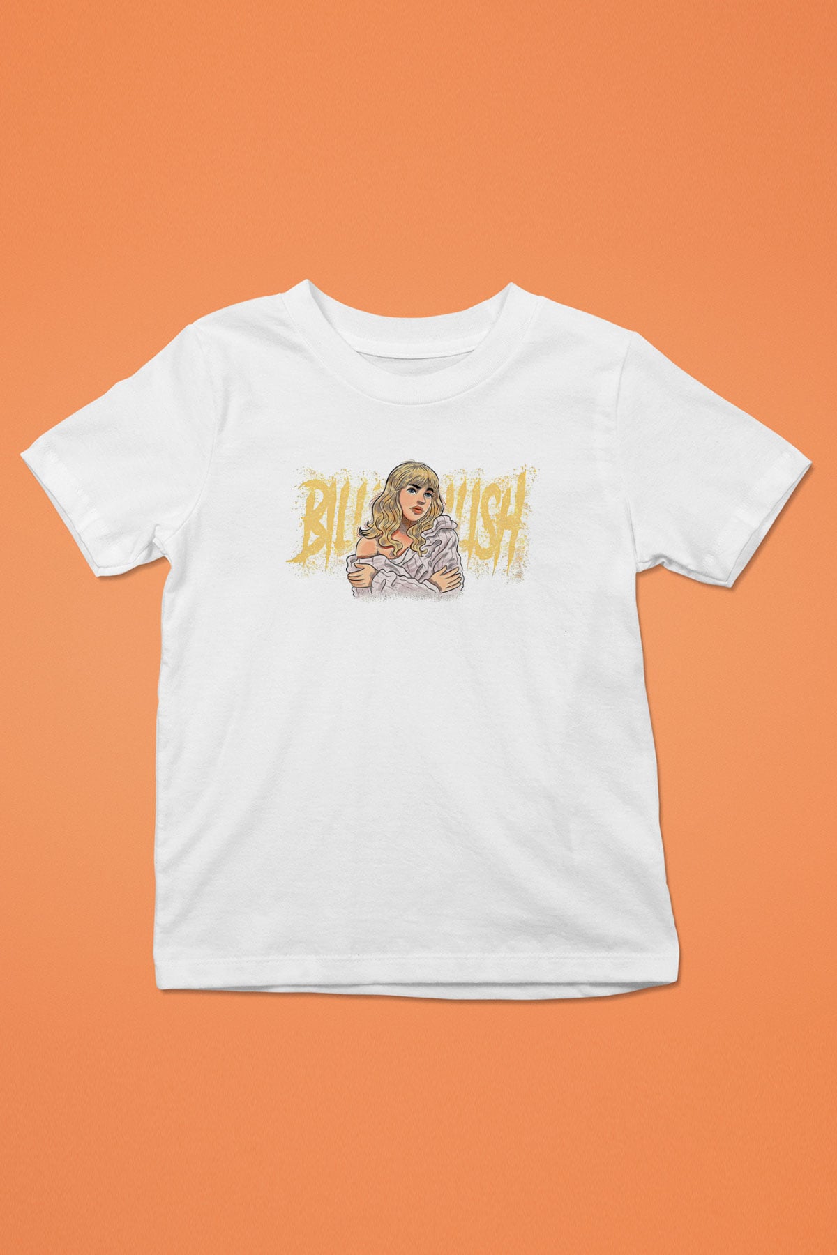 Billie Eilish Baskılı Beyaz Unisex Beyaz Çocuk Tişört - Tshirt
