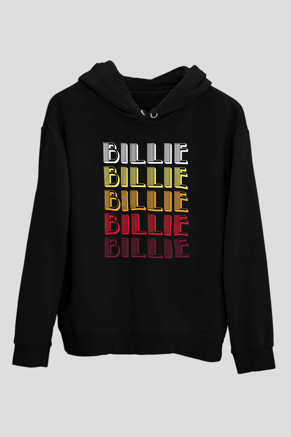 Billie Eilish Baskılı Unisex Siyah Hoodie