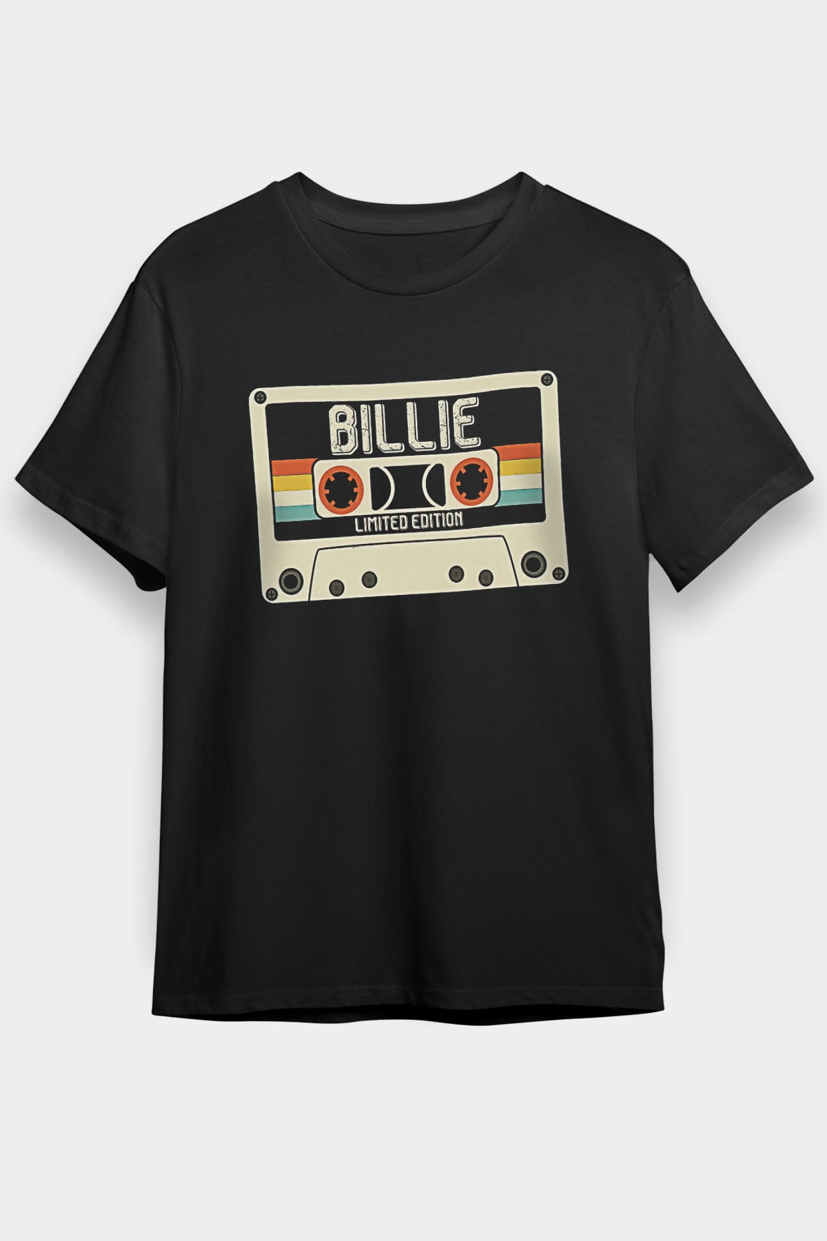 Billie Eilish Baskılı Unisex Siyah Tişört - Tshirt