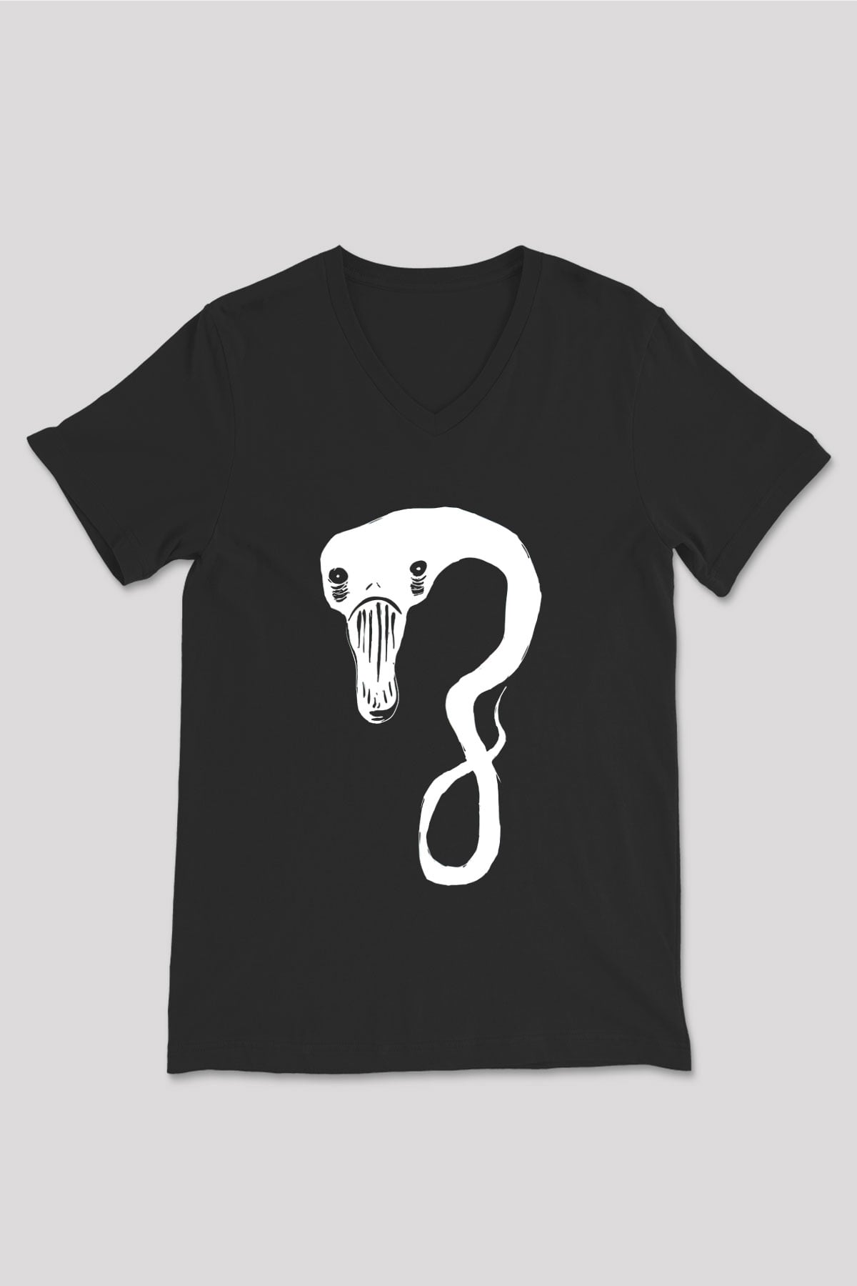 Billie Eilish Baskılı Unisex Siyah V Yaka Tişört - Tshirt