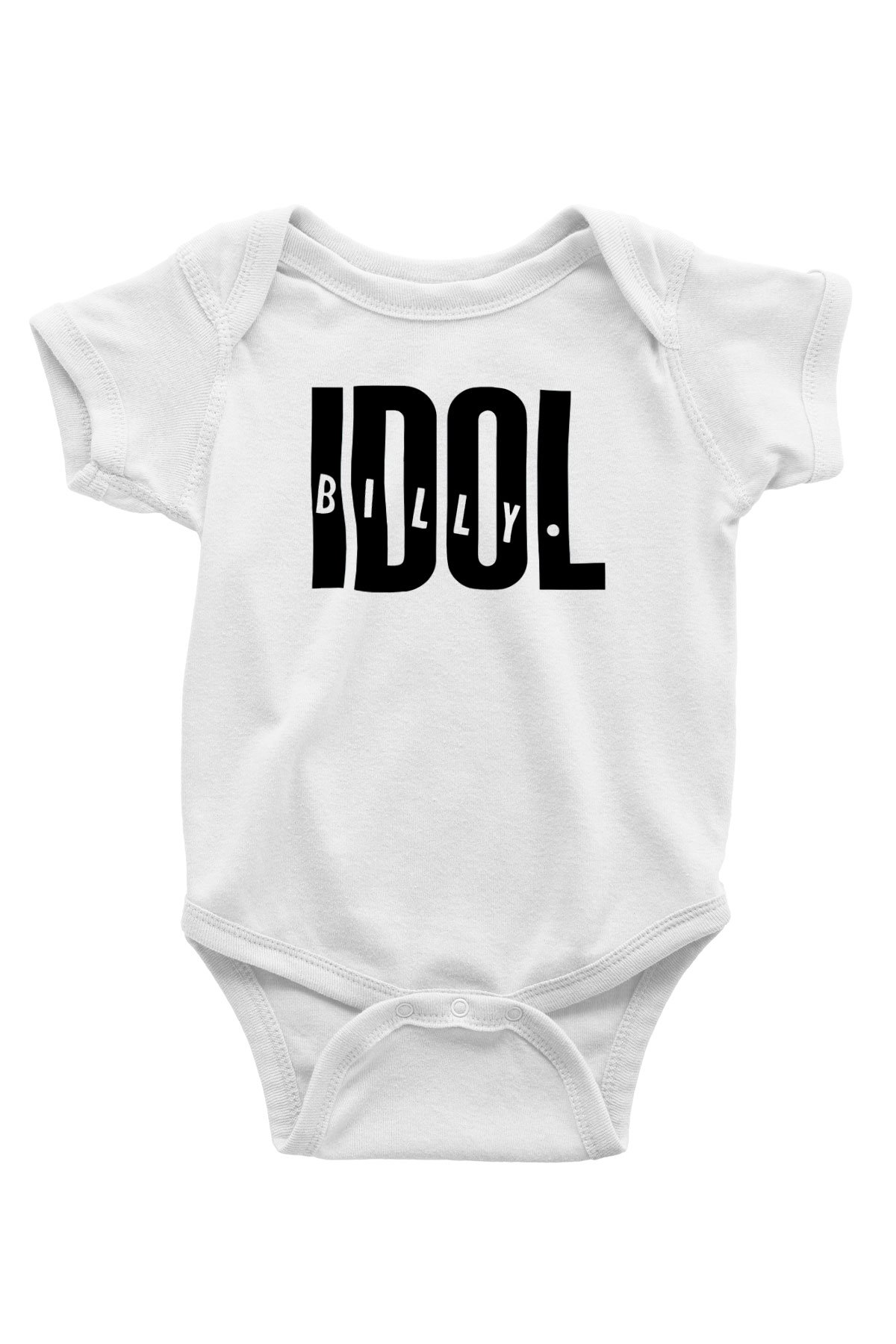 Billy Idol Baskılı Beyaz Unisex Bebek Body - Zıbın
