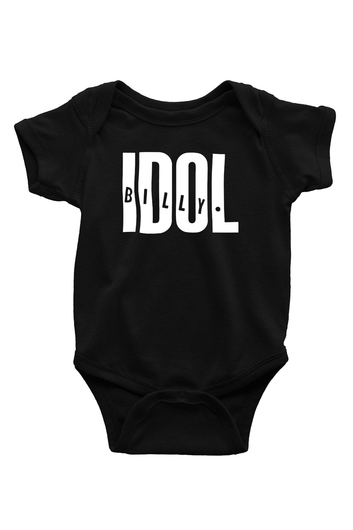 Billy Idol Baskılı Siyah Bebek Body - Zıbın