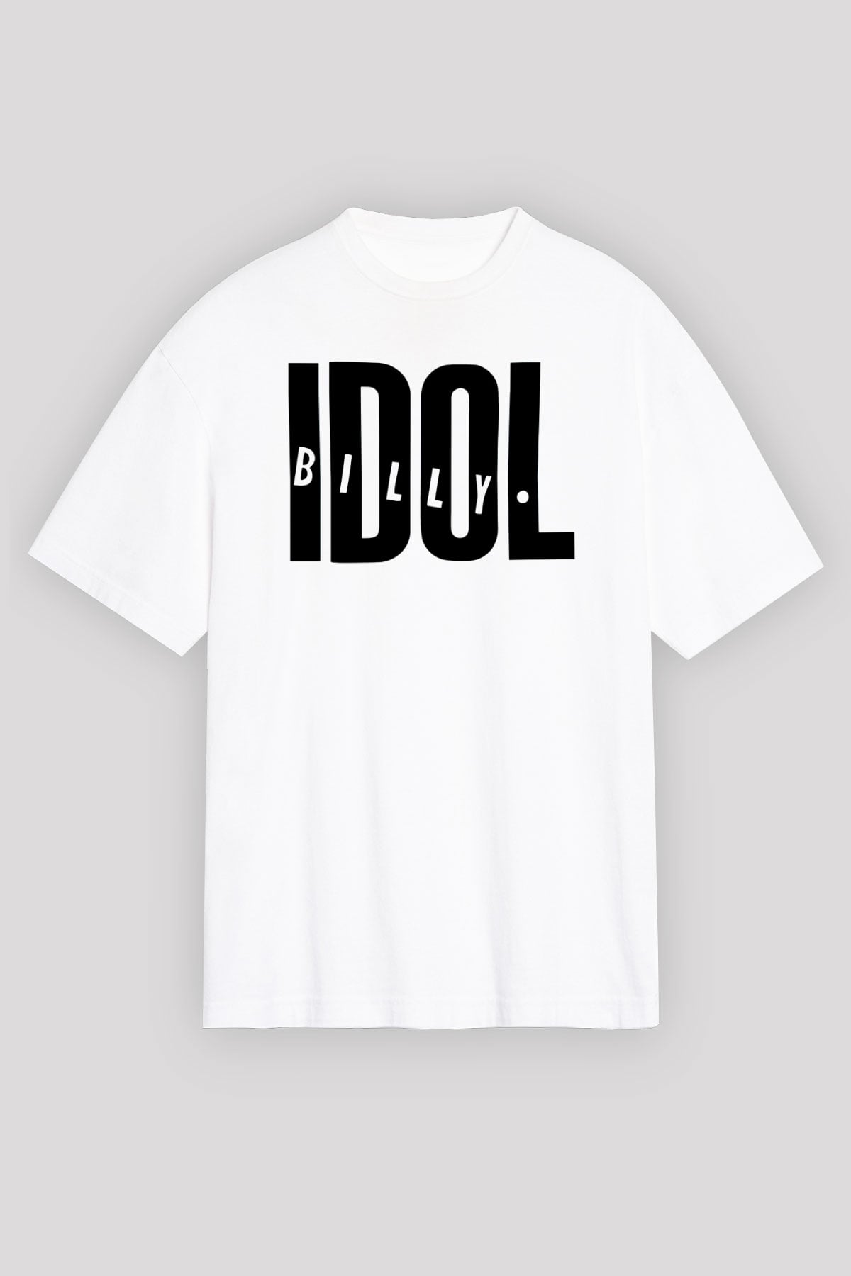 Billy Idol Beyaz Unisex Oversize Tişört T-Shirt