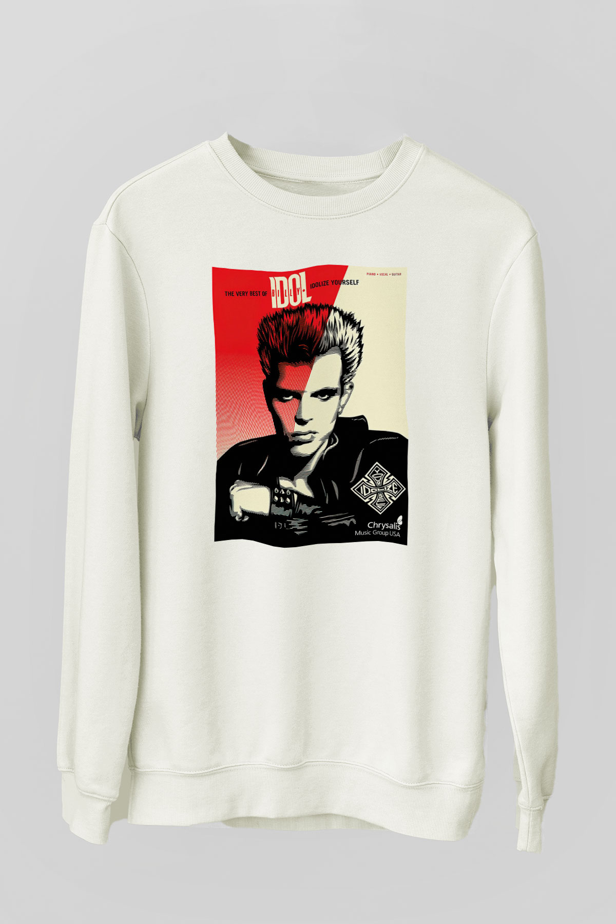 Billy Idol Beyaz Unisex Sweatshirt