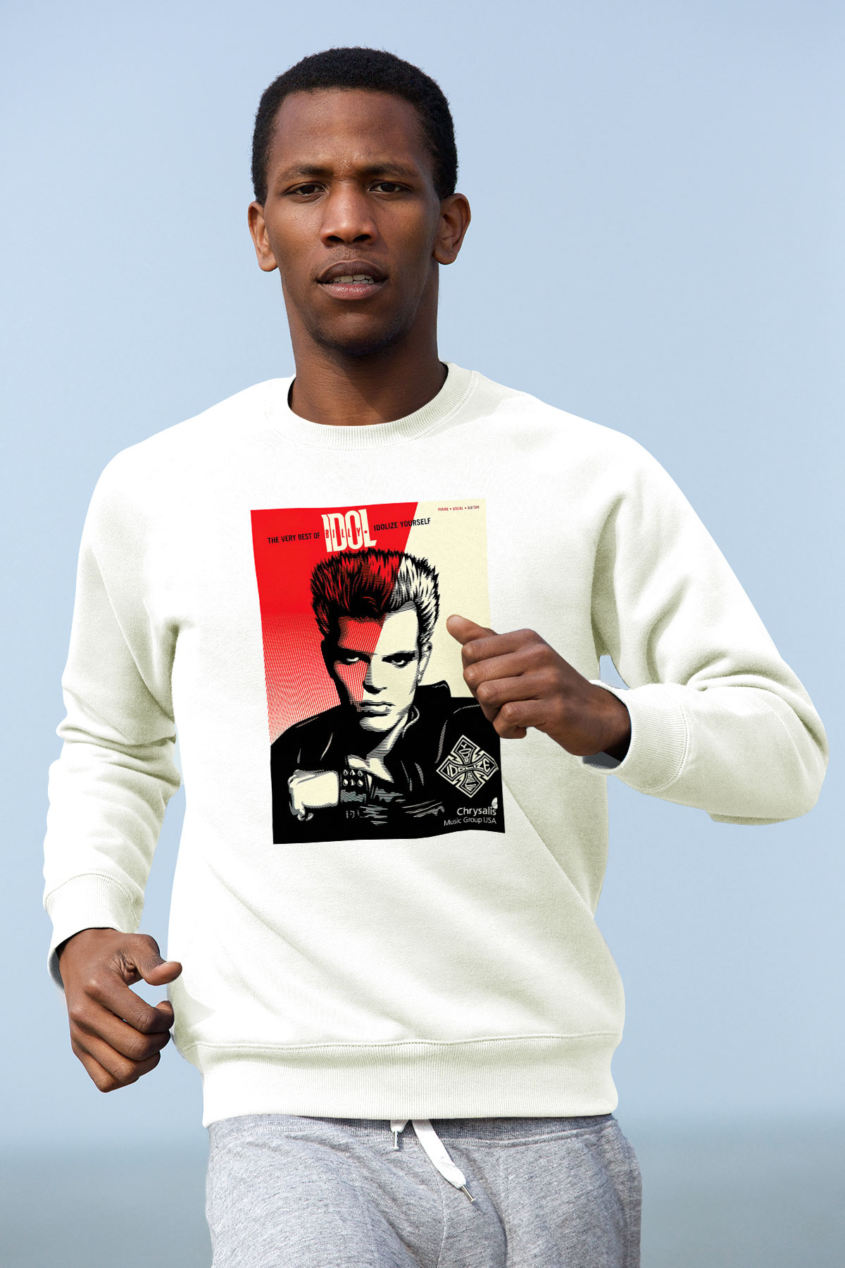 Billy Idol Beyaz Unisex Sweatshirt