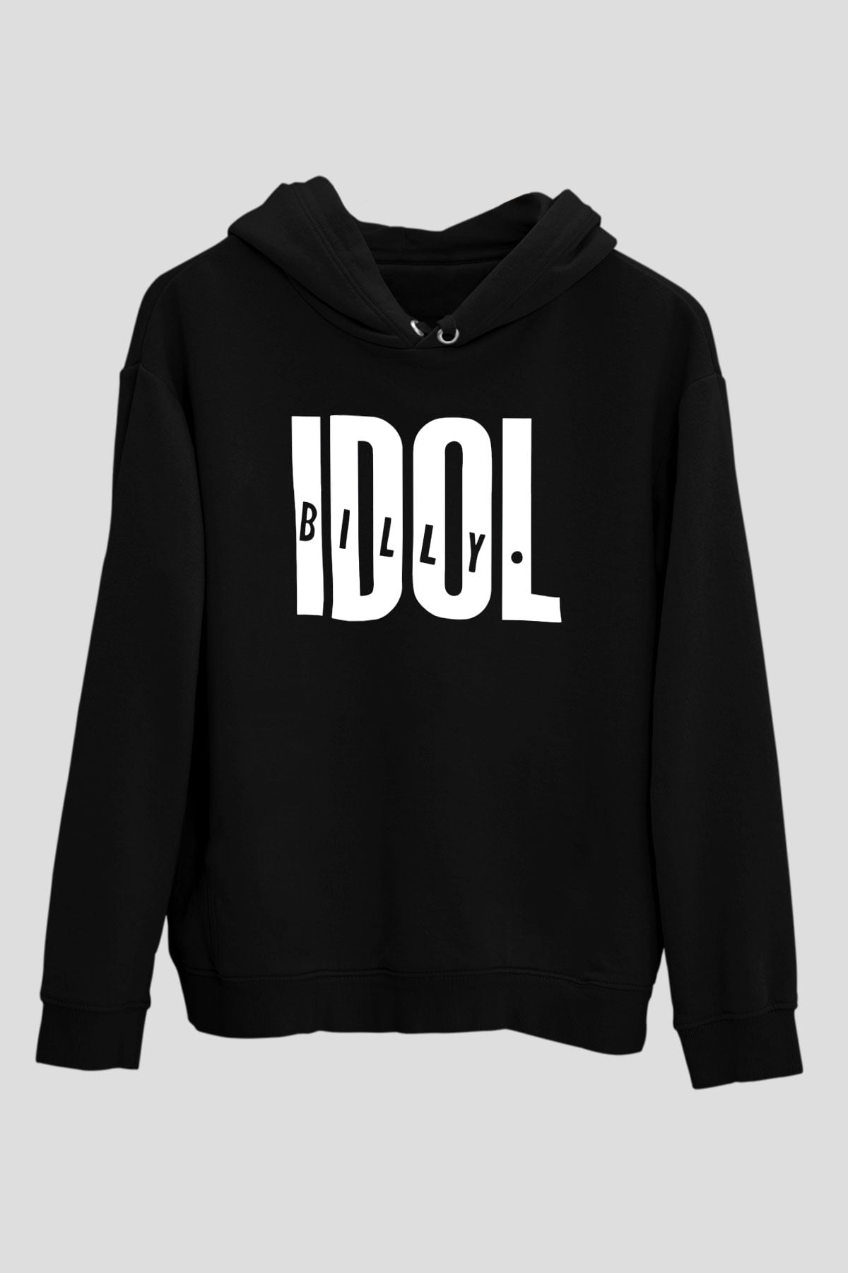 Billy Idol Siyah Unisex Kapüşonlu Sweatshirt