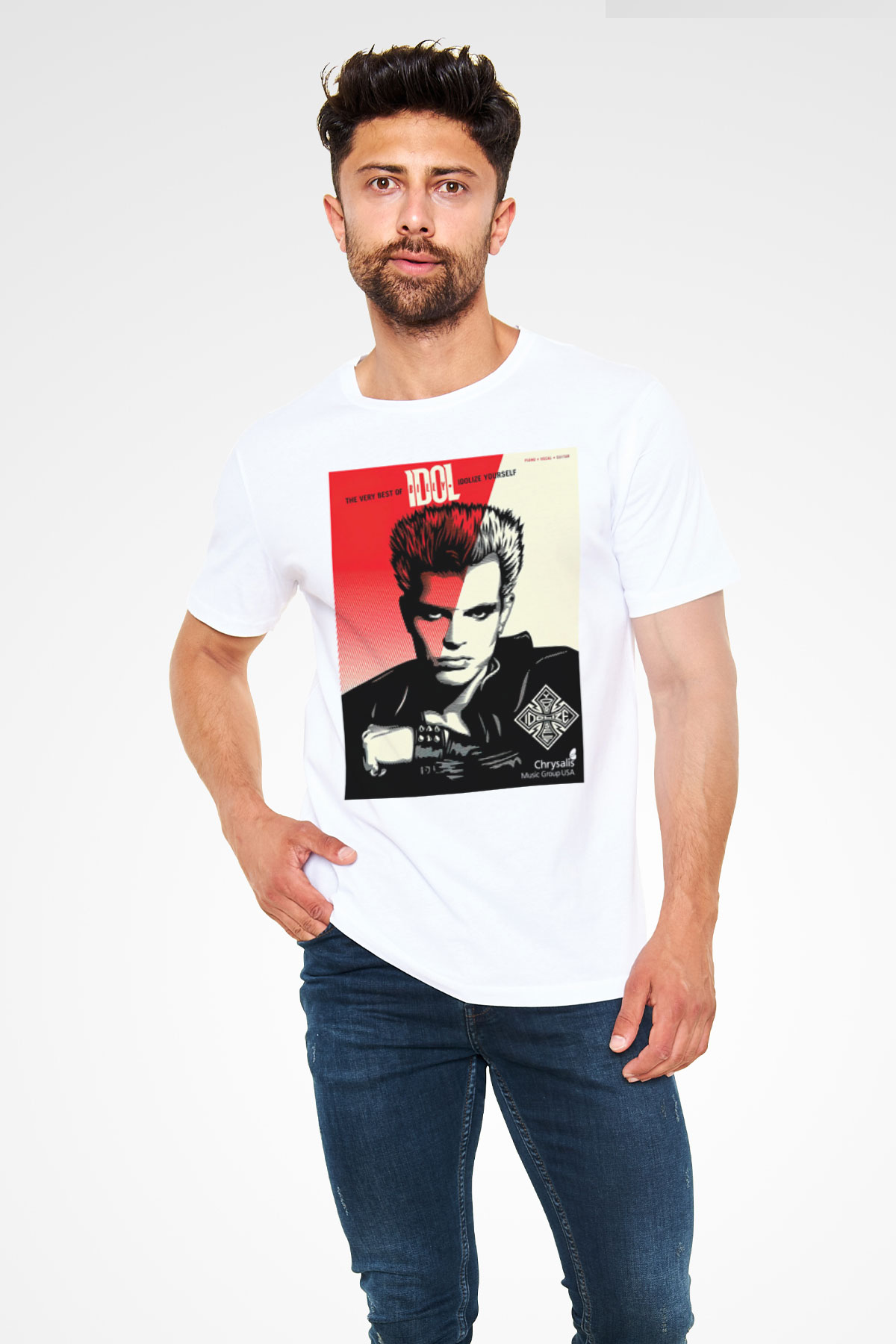Billy Idol Siyah Unisex Tişört T-Shirt - TişörtFabrikası
