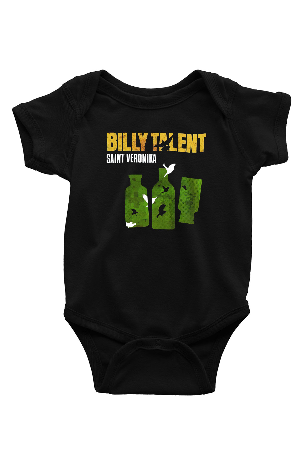 Billy Talent Baskılı Siyah Bebek Body - Zıbın