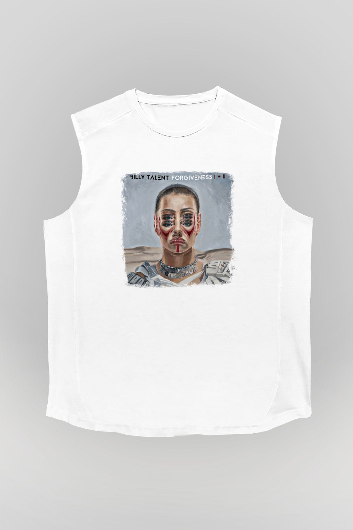 Billy Talent Baskılı Unisex Beyaz Kolsuz Tişört