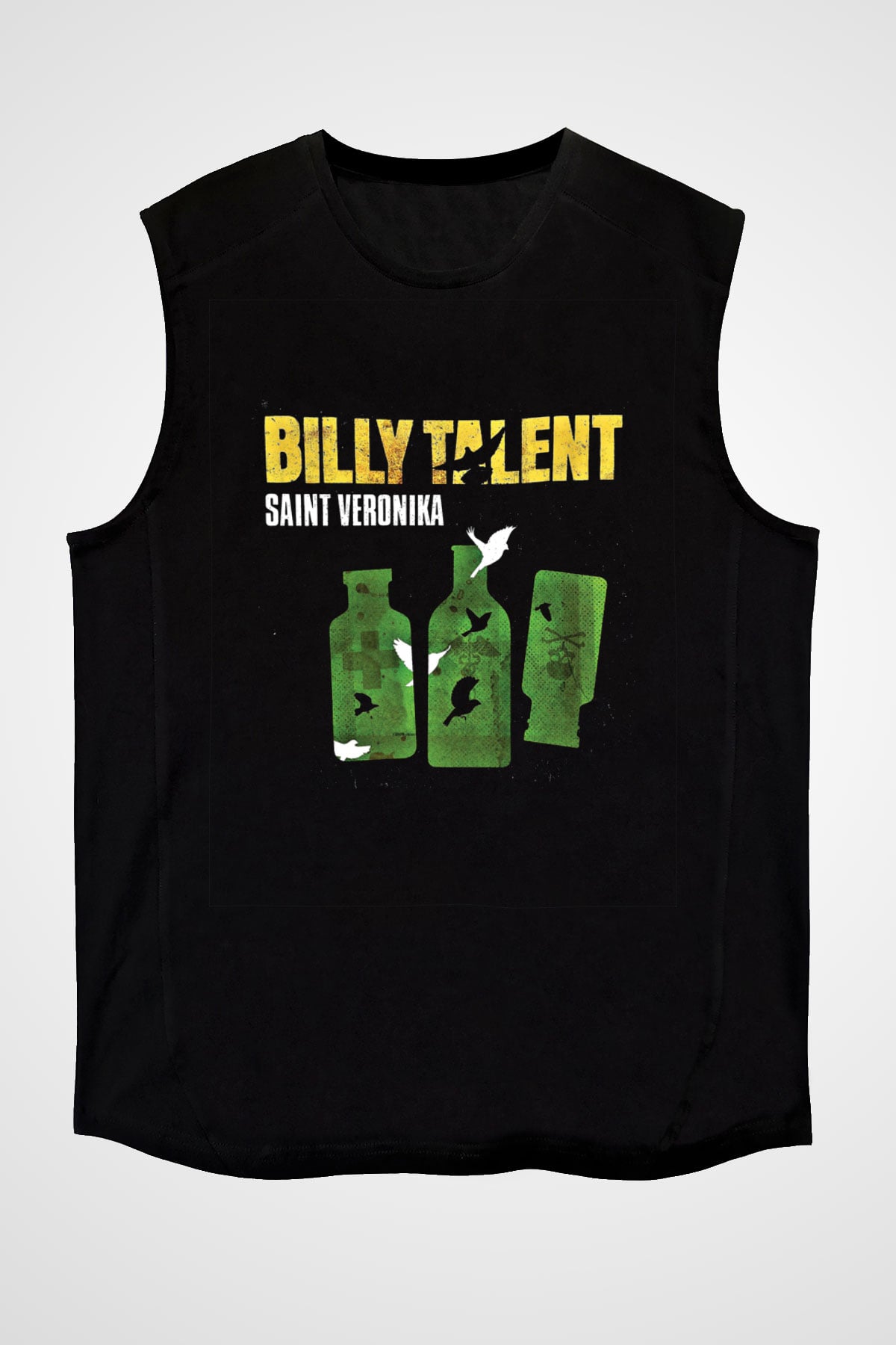 Billy Talent Baskılı Unisex Siyah Kolsuz Tişört