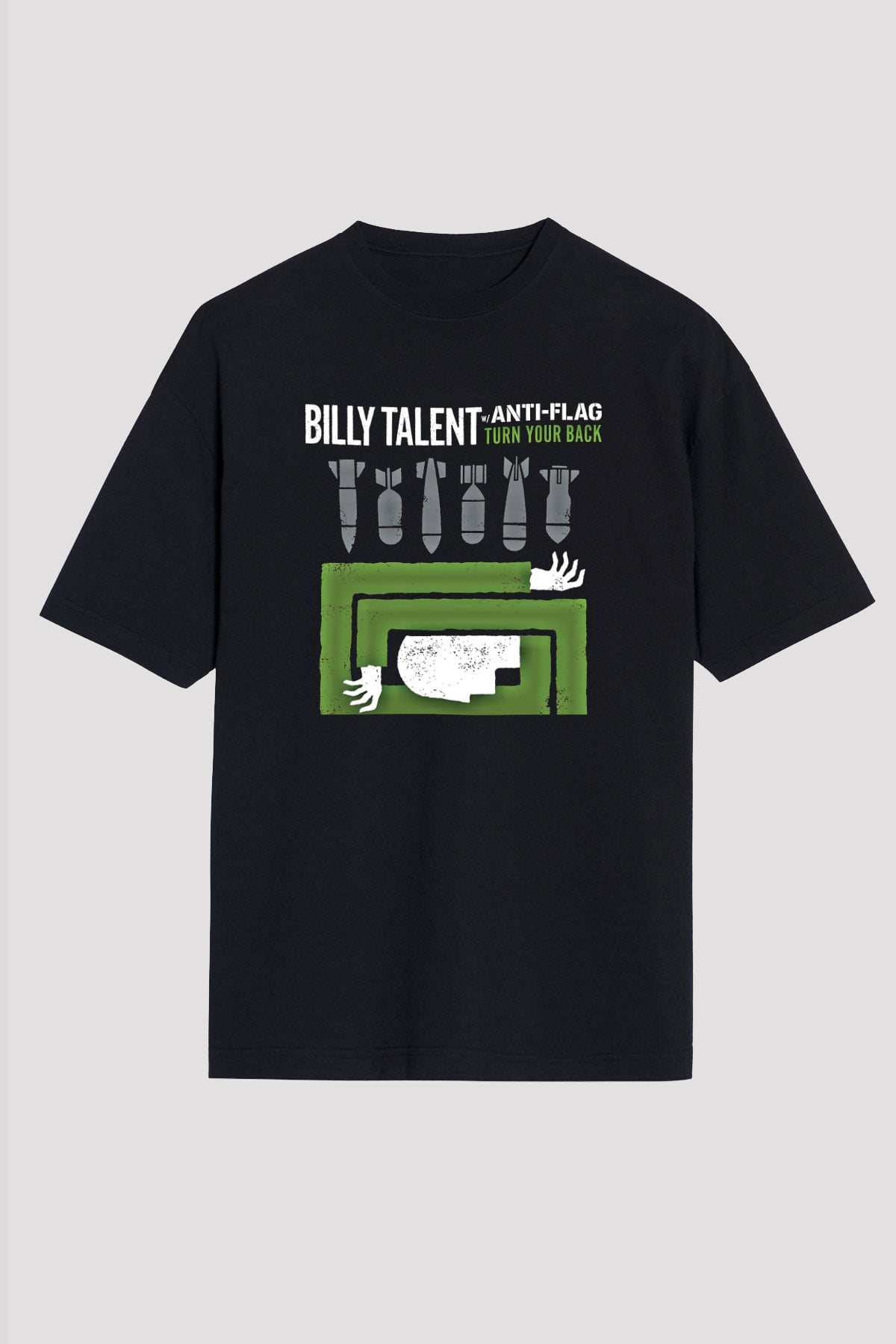 Billy Talent Baskılı Unisex Siyah Oversize Tişört