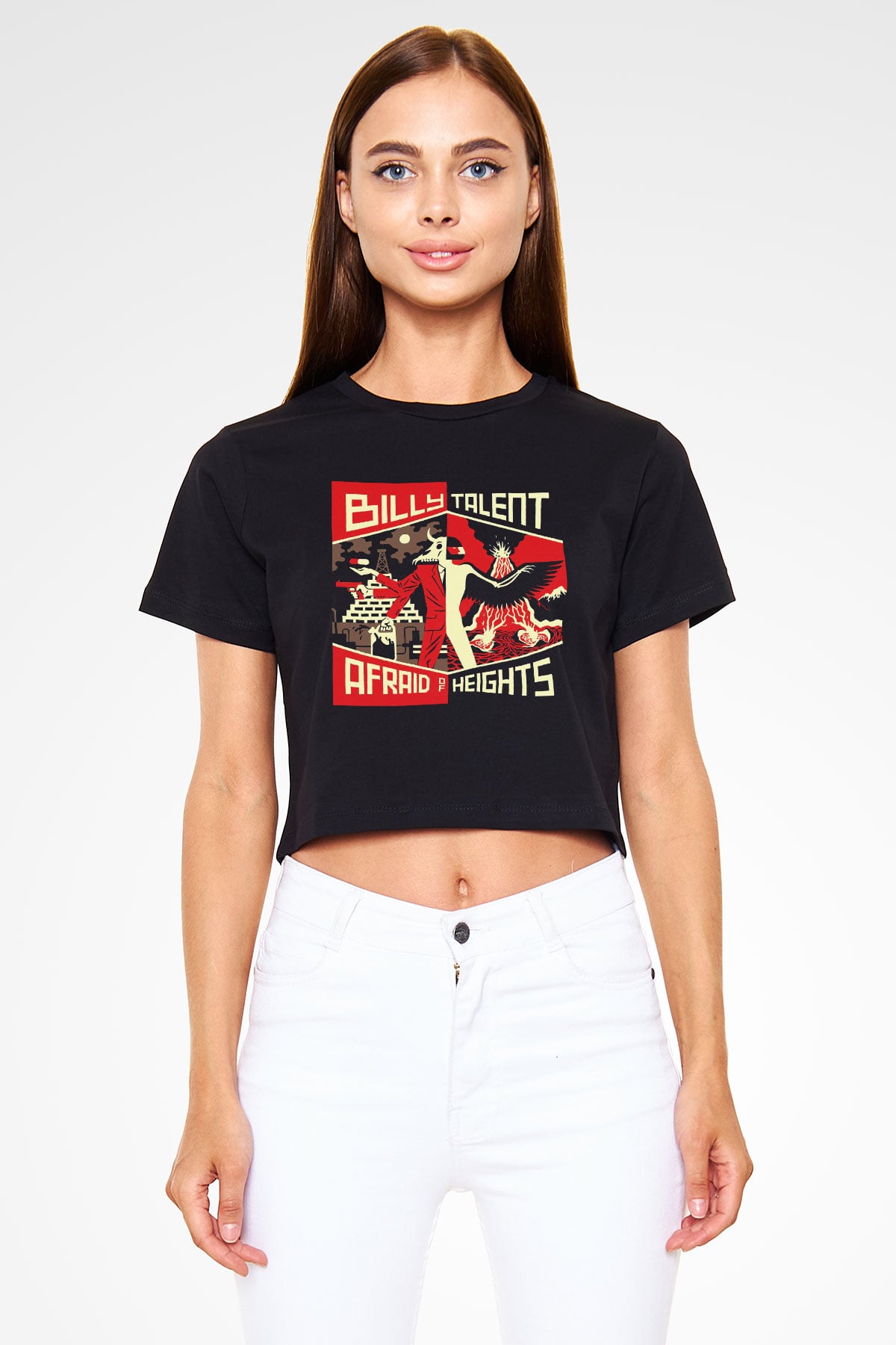 Billy Talent Siyah Crop Top Tişört
