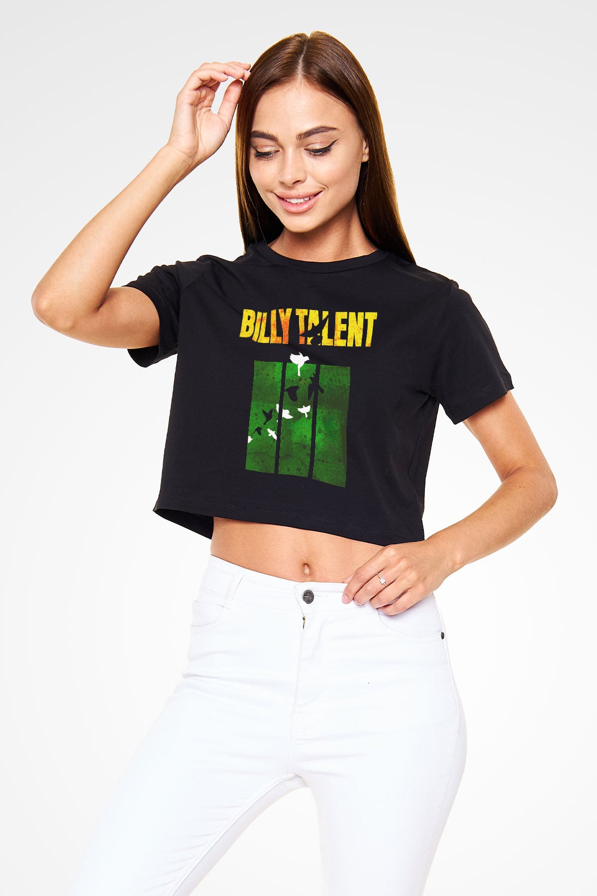 Billy Talent Siyah Crop Top Tişört