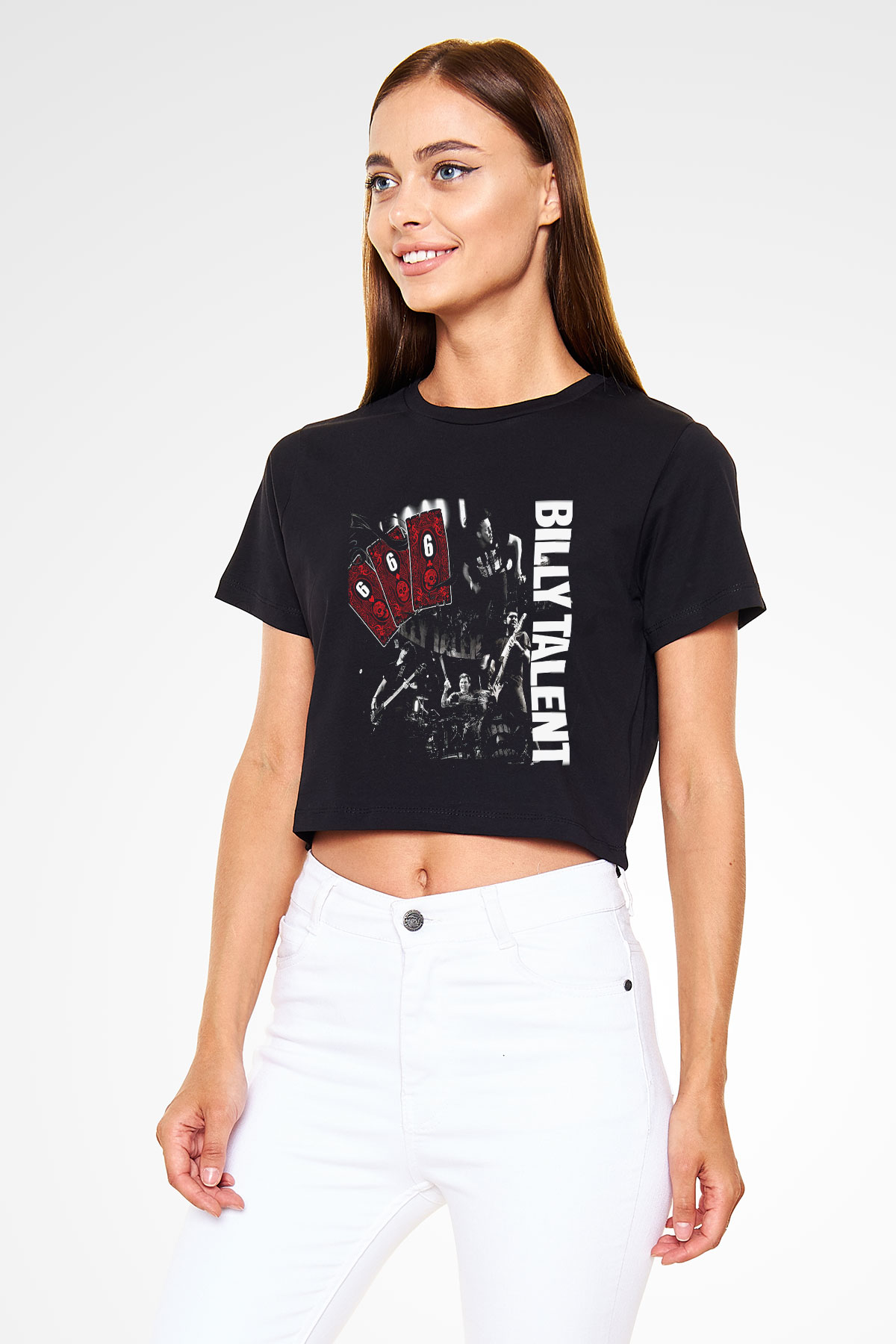 Billy Talent Siyah Crop Top Tişört