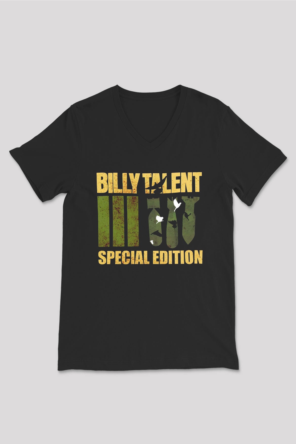 Billy Talent Siyah Unisex V Yaka Tişört