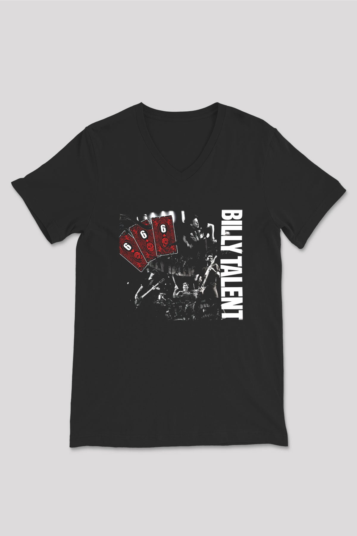 Billy Talent Siyah Unisex V Yaka Tişört T-Shirt