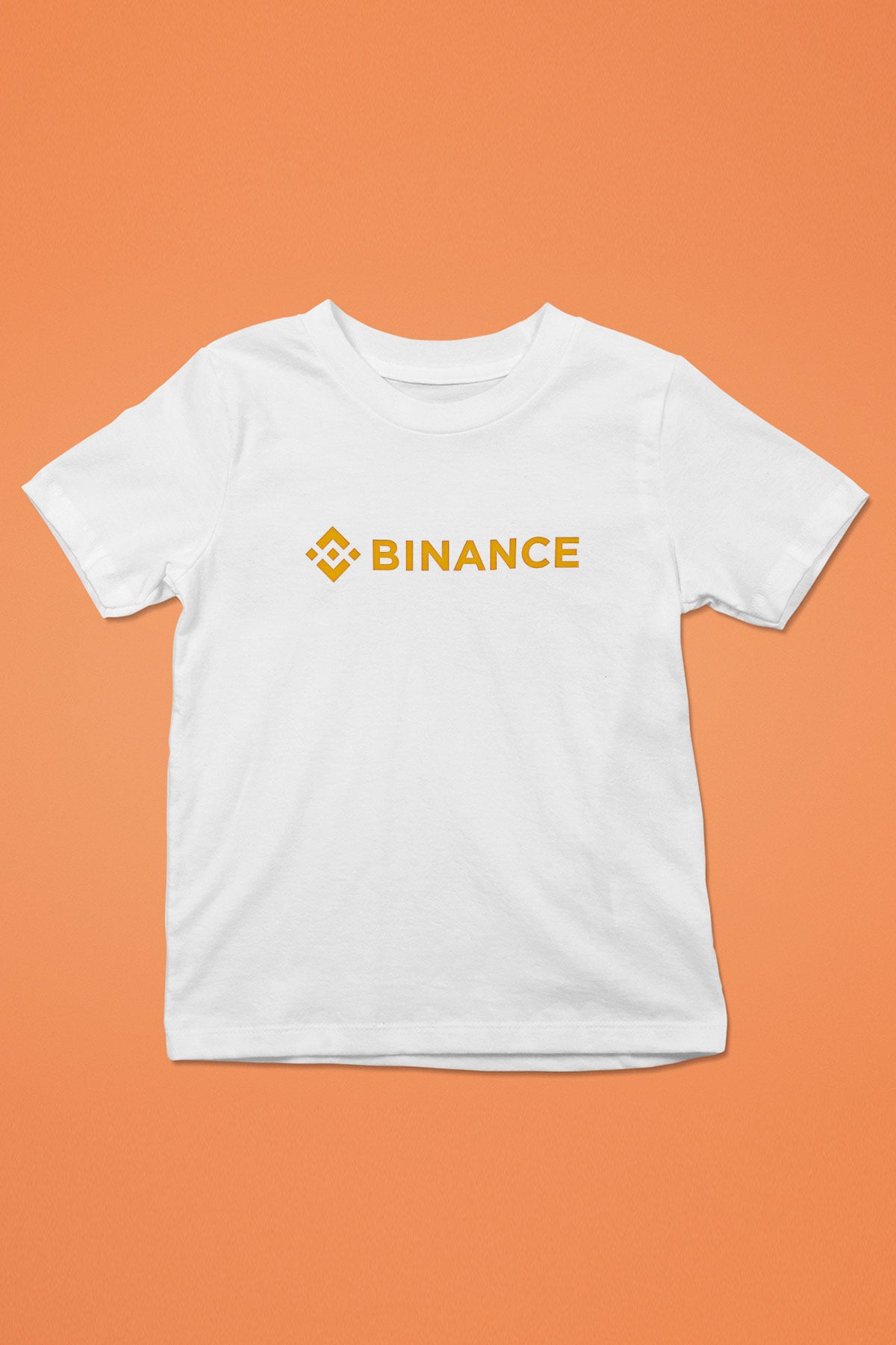 Binance Baskılı Beyaz Unisex Beyaz Çocuk Tişört - Tshirt