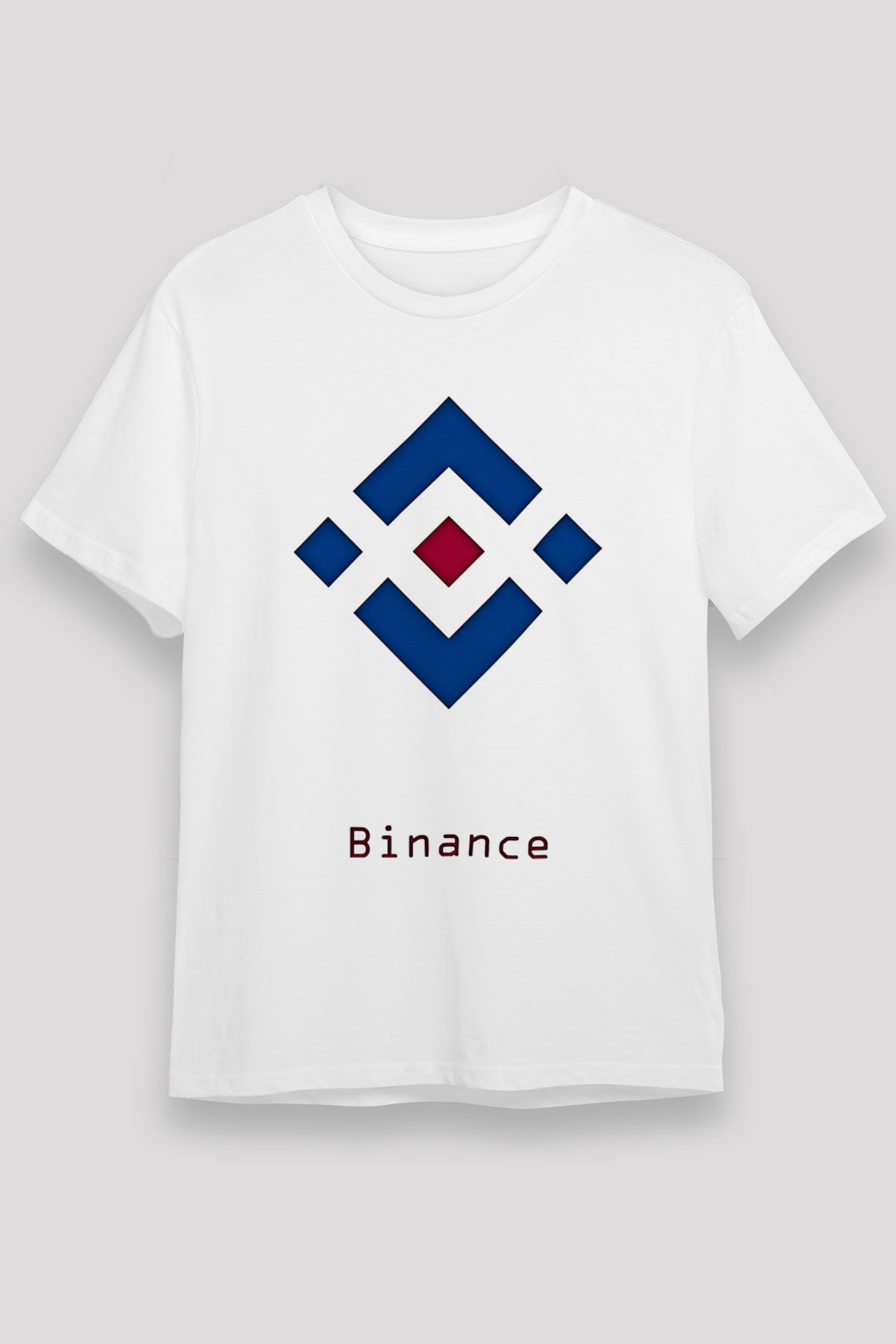 Binance Unisex Baskılı Beyaz Tişört - Tshirt