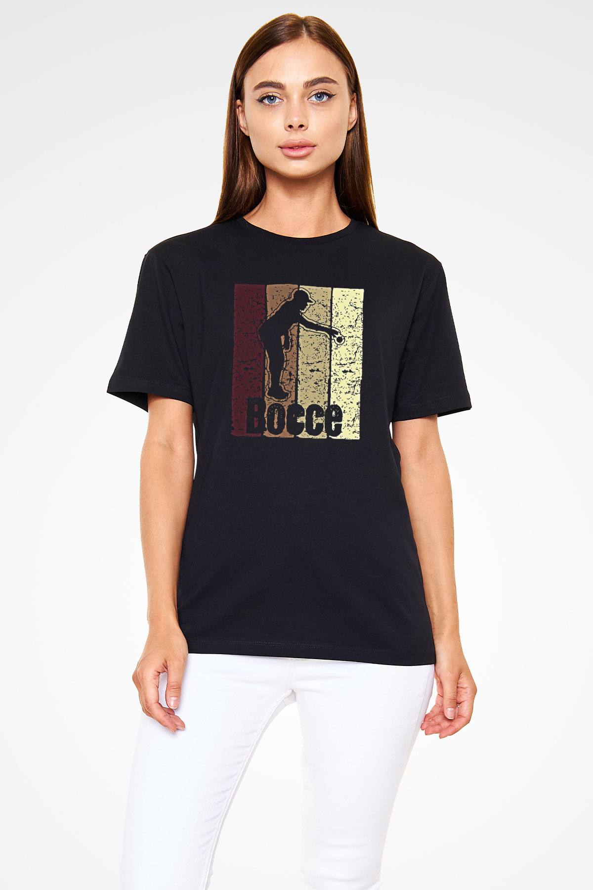 Binicilik - Riding Baskılı Unisex Siyah Tişört - Tshirt