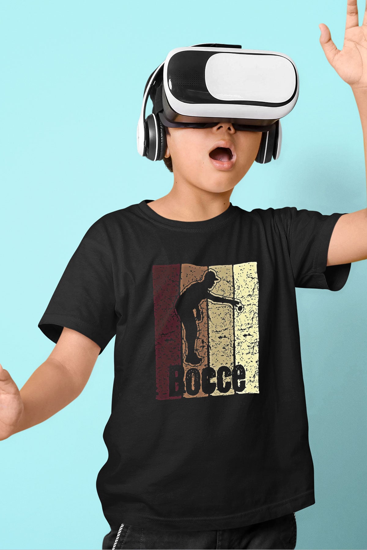 Binicilik - Riding Baskılı Unisex Siyah Çocuk Tİşörtü - Tshirt