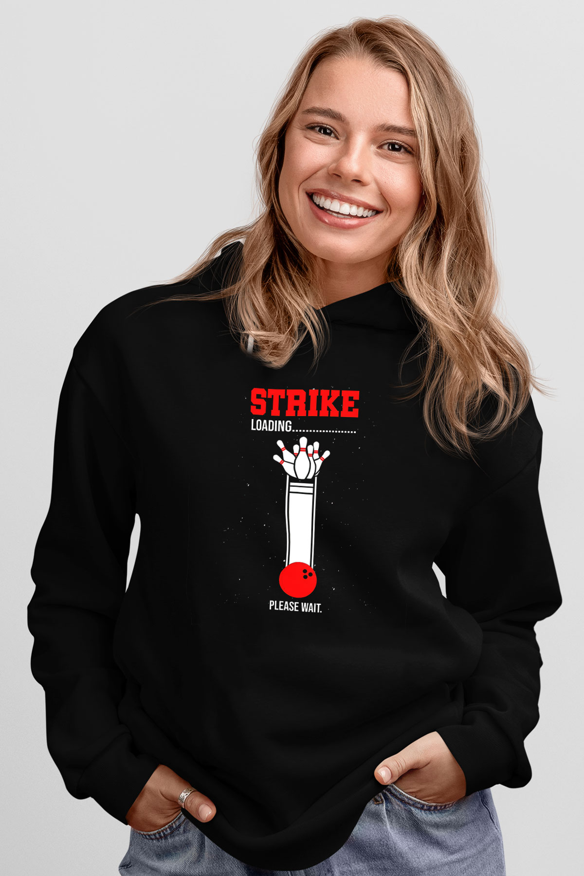 Binicilik - Riding Baskılı Unisex Siyah Hoodie