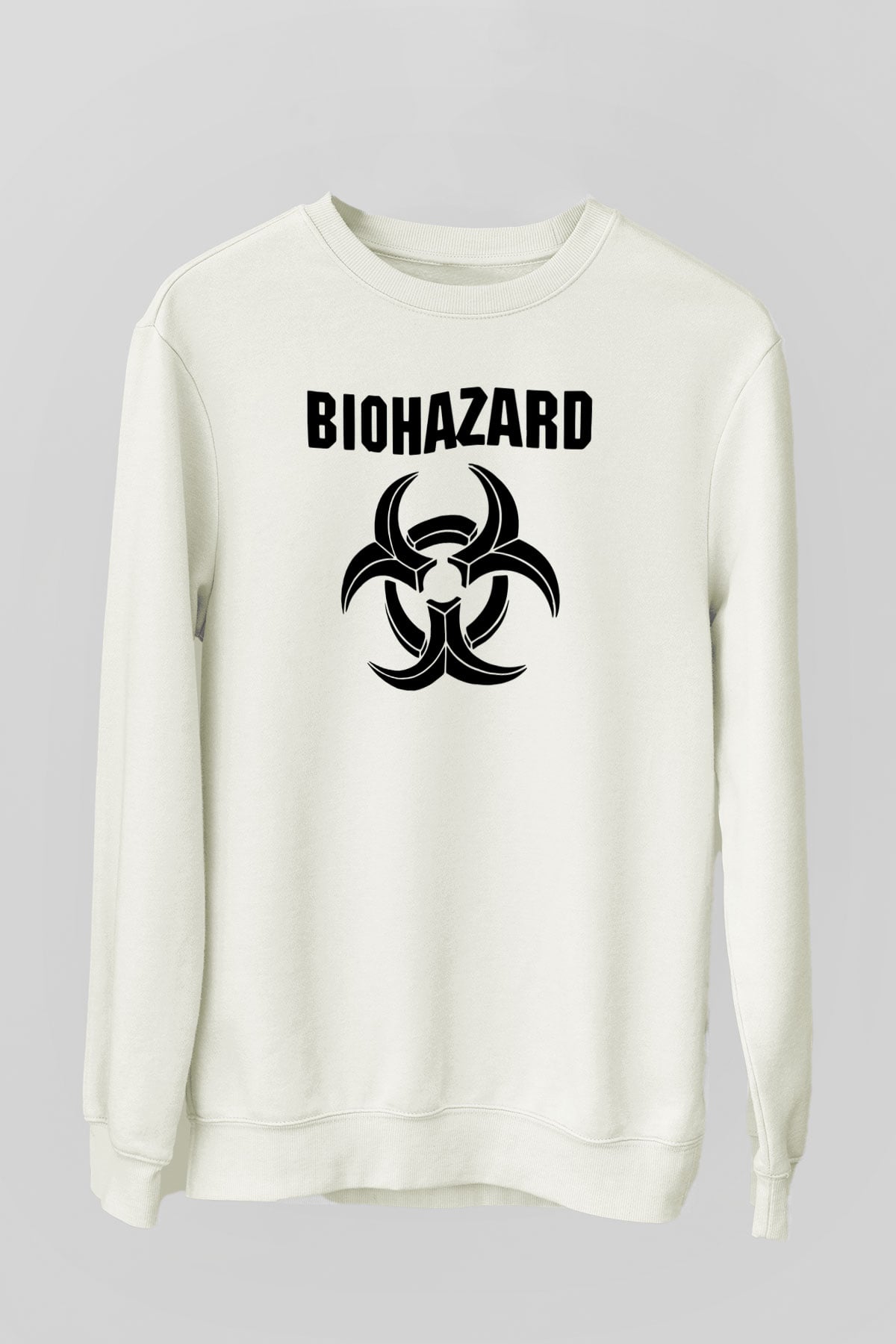 Biohazard Beyaz Unisex Sweatshirt