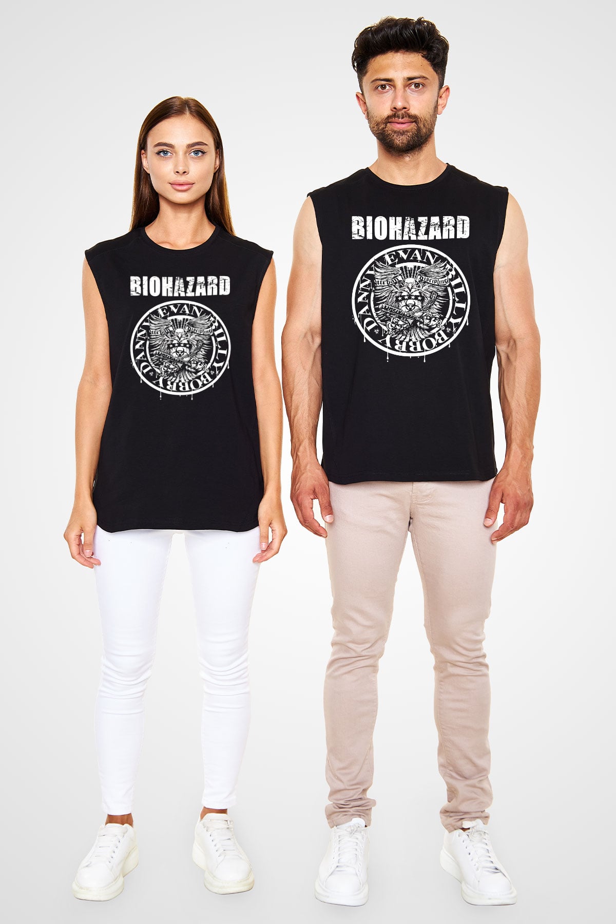 Biohazard Siyah Unisex Kolsuz Tişört