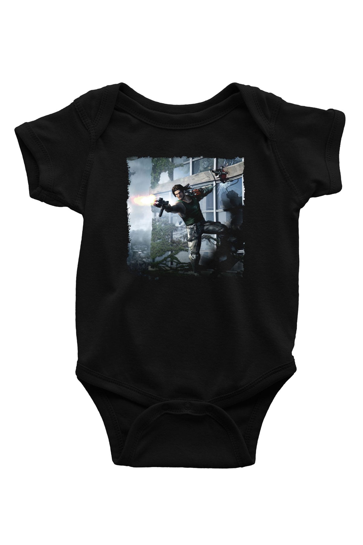 Bionic Commando Siyah Bebek Body - Zıbın