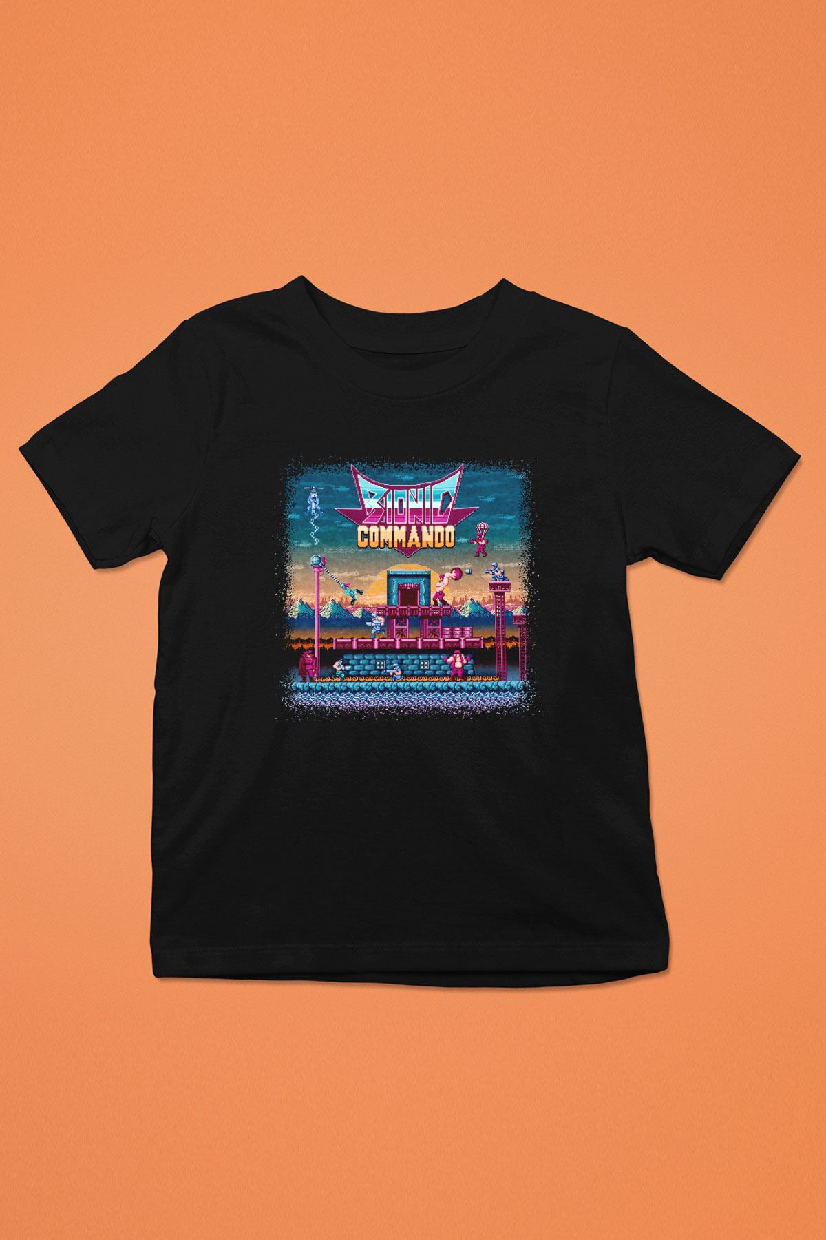 Bionic Commando Siyah Unisex  Çocuk Tişört
