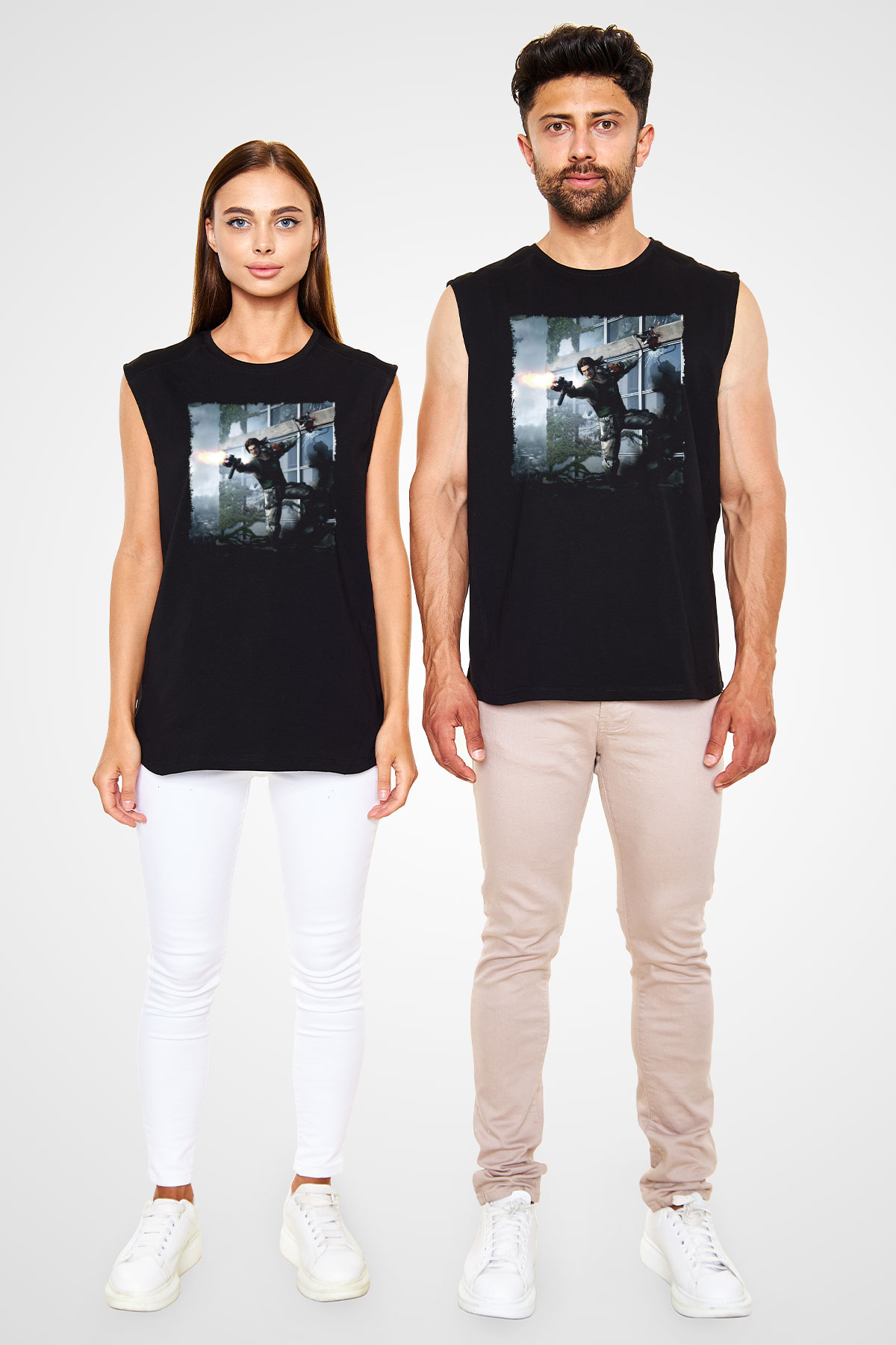 Bionic Commando Siyah Unisex Kolsuz Tişört