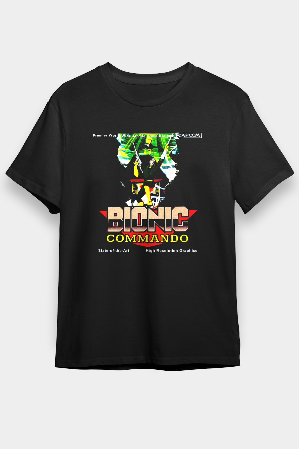 Bionic Commando Siyah Unisex Tişört