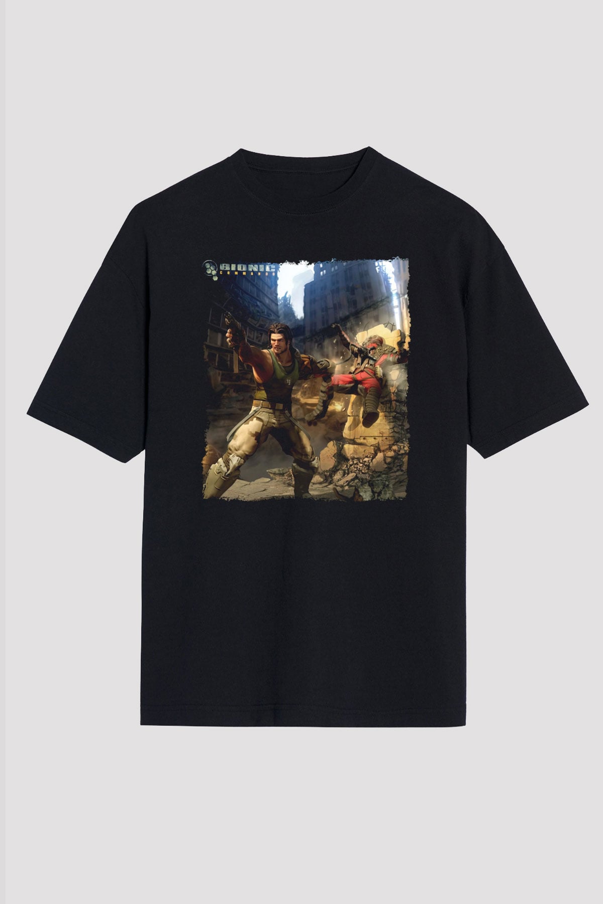 Bionic Commando Siyah Unisex Tişört T-Shirt
