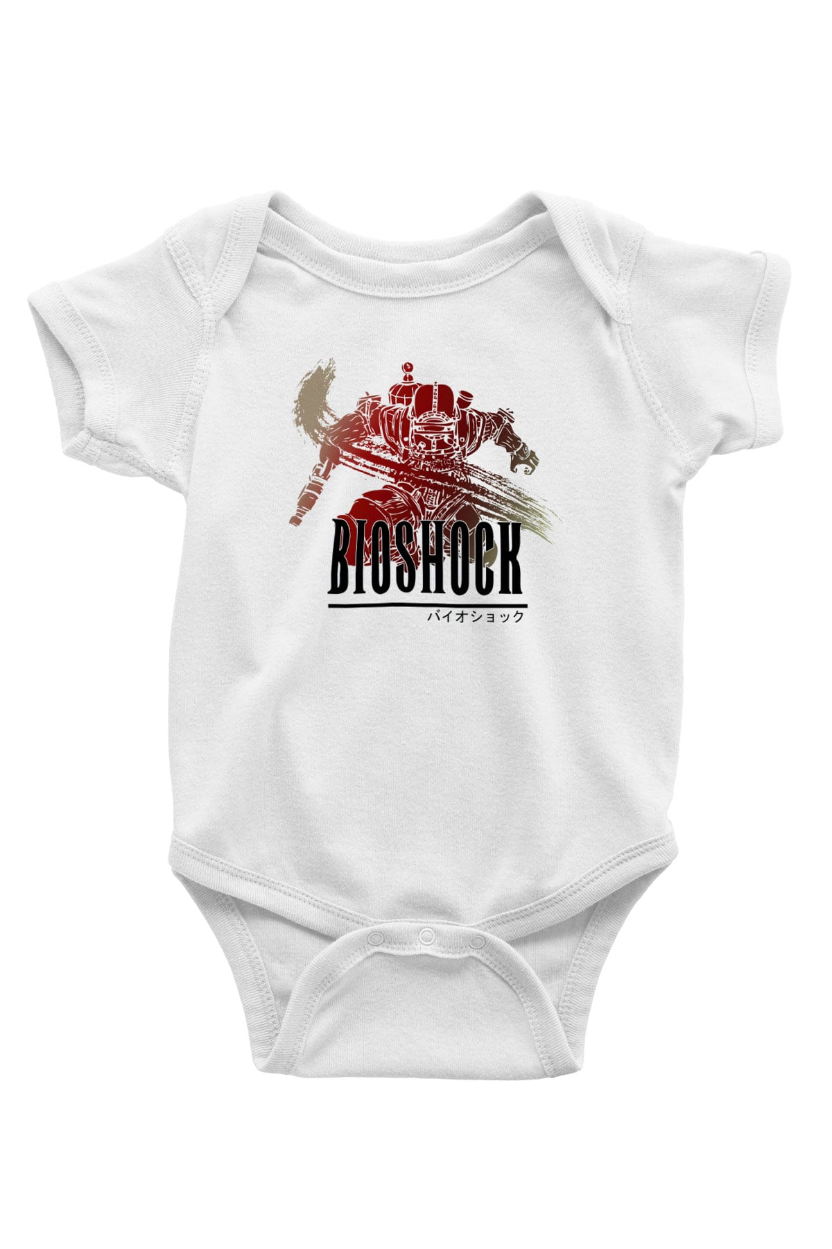BioShock Baskılı Beyaz Unisex Bebek Body - Zıbın