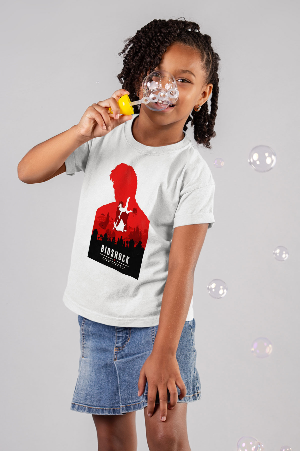 BioShock Baskılı Beyaz Unisex Çocuk Tişört