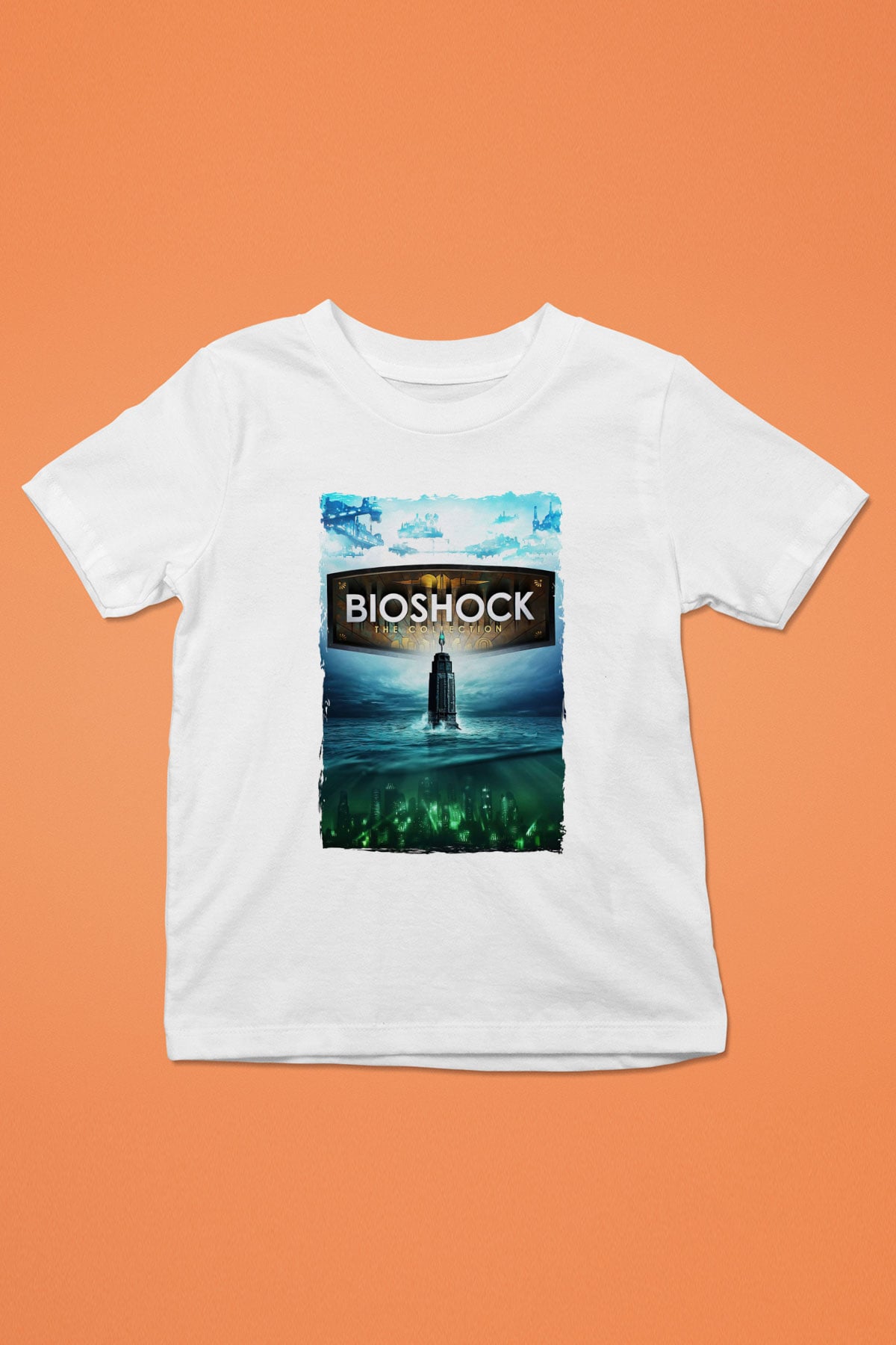 BioShock Beyaz Unisex Çocuk Tişört