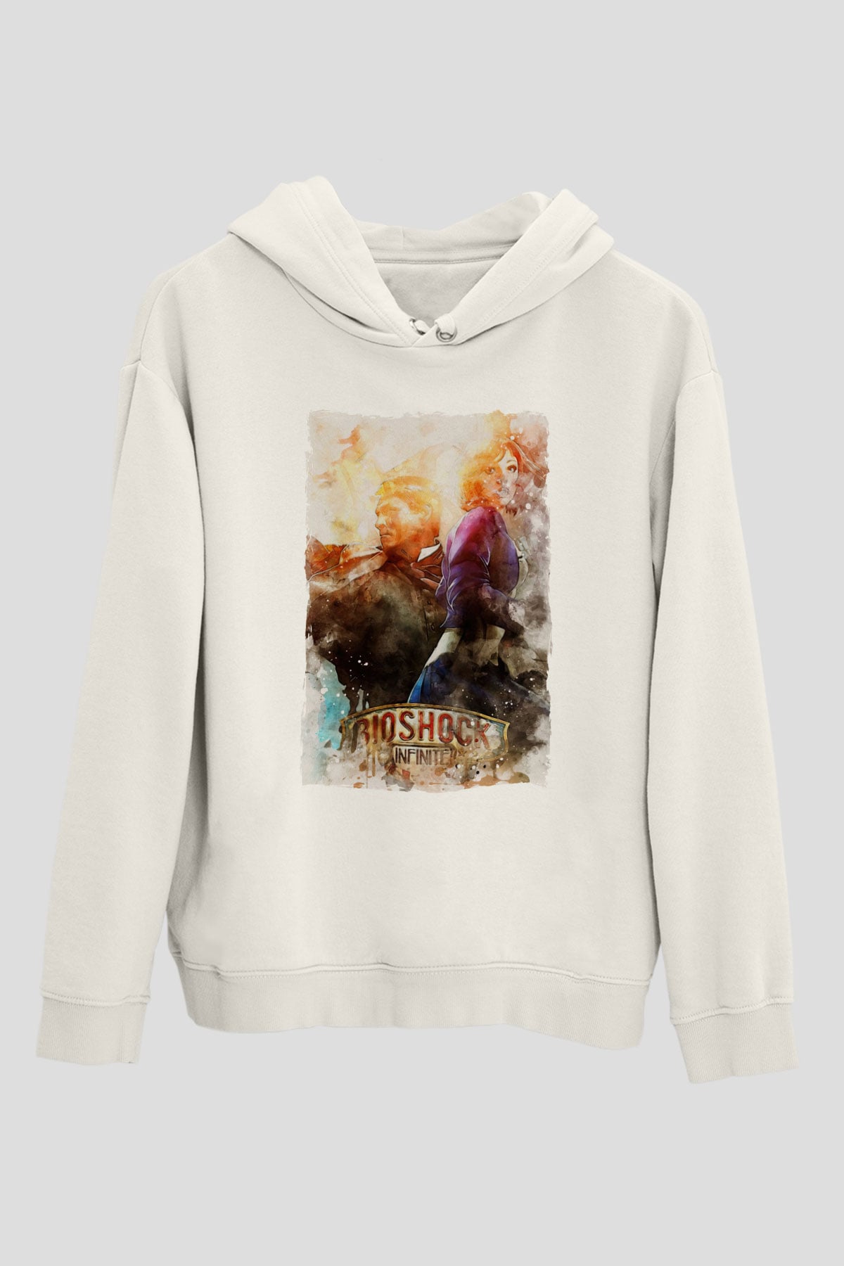 BioShock Beyaz Unisex Hoodie