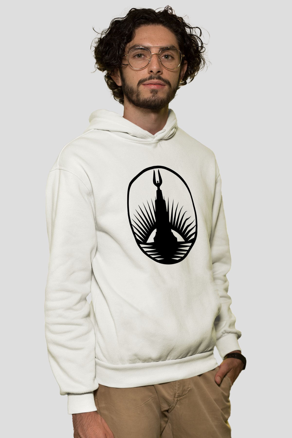 BioShock Beyaz Unisex Kapşonlu Sweatshirt
