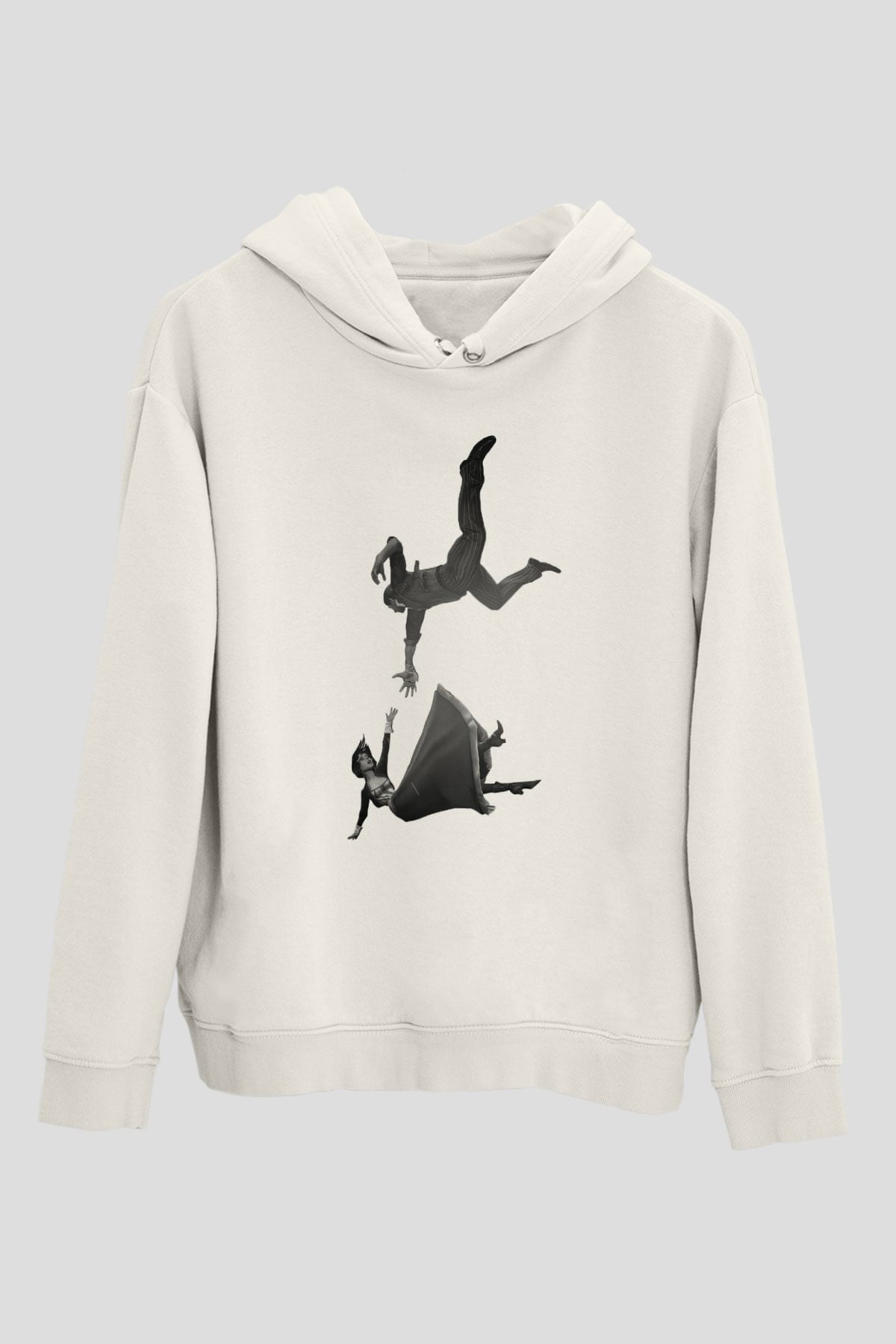 BioShock Beyaz Unisex Kapşonlu Sweatshirt